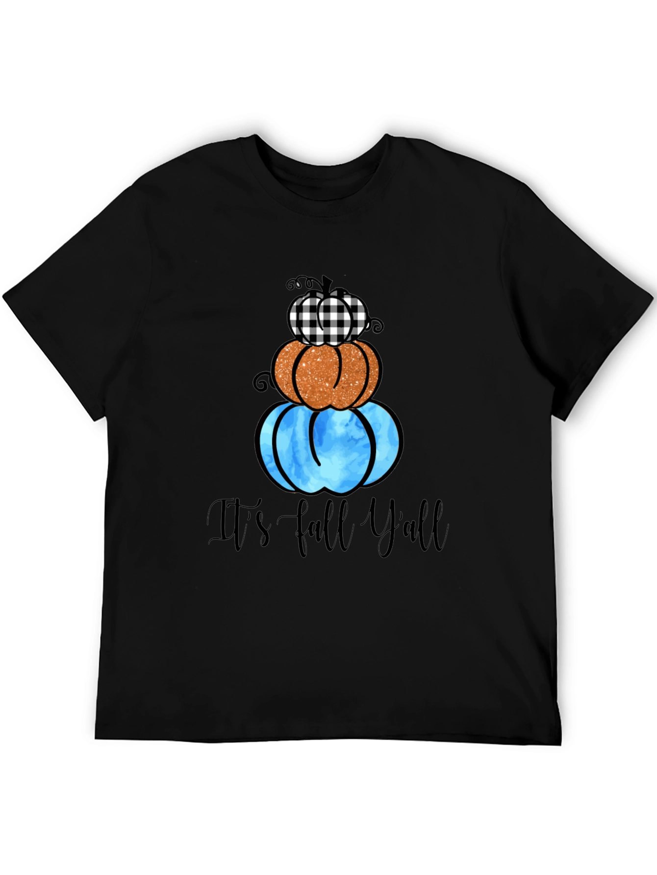 Black Fall Y'all Pumpkin Stack Tee view 5