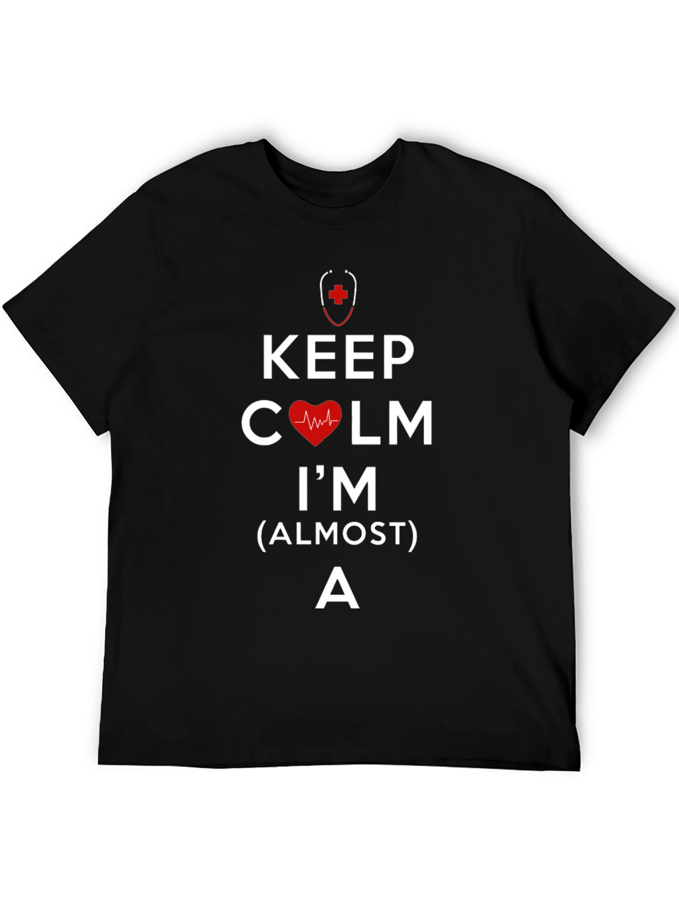 Black Keep Calm I'm (Almost) A T-Shirt view 5