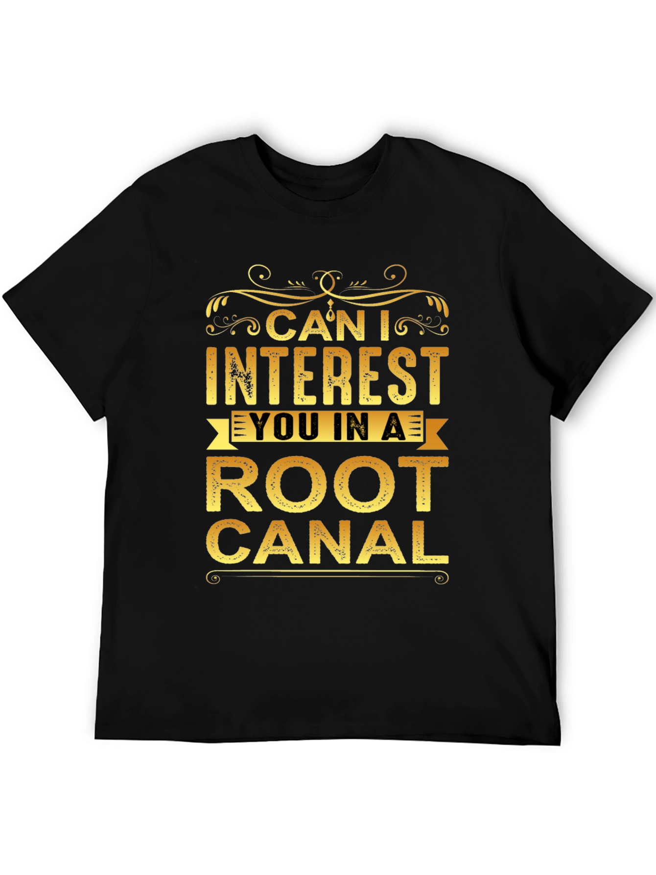Black Funny Root Canal T-Shirt view 5