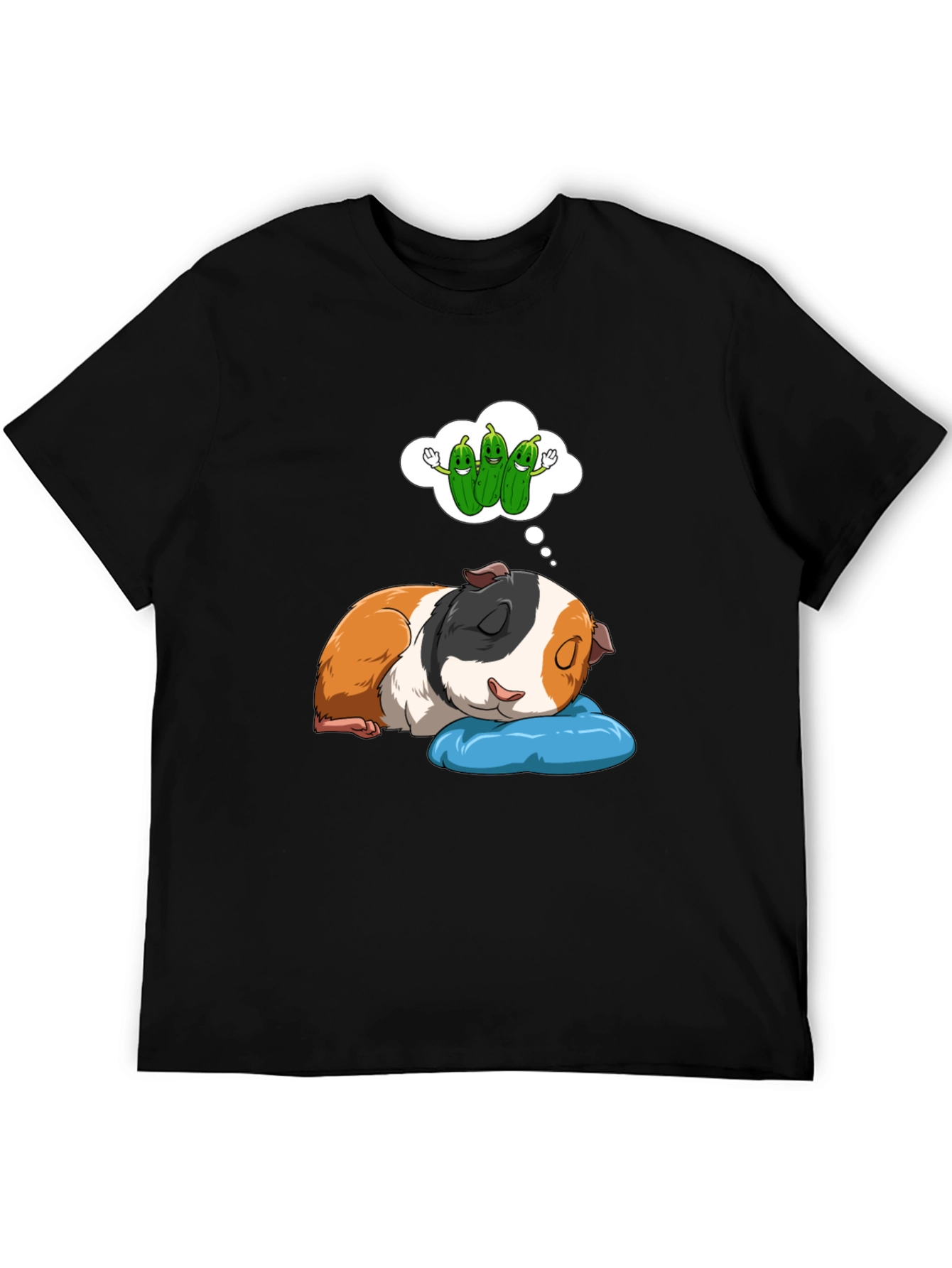 Black Dreaming Guinea Pig T-Shirt - Cute Pet Lover Tee view 5
