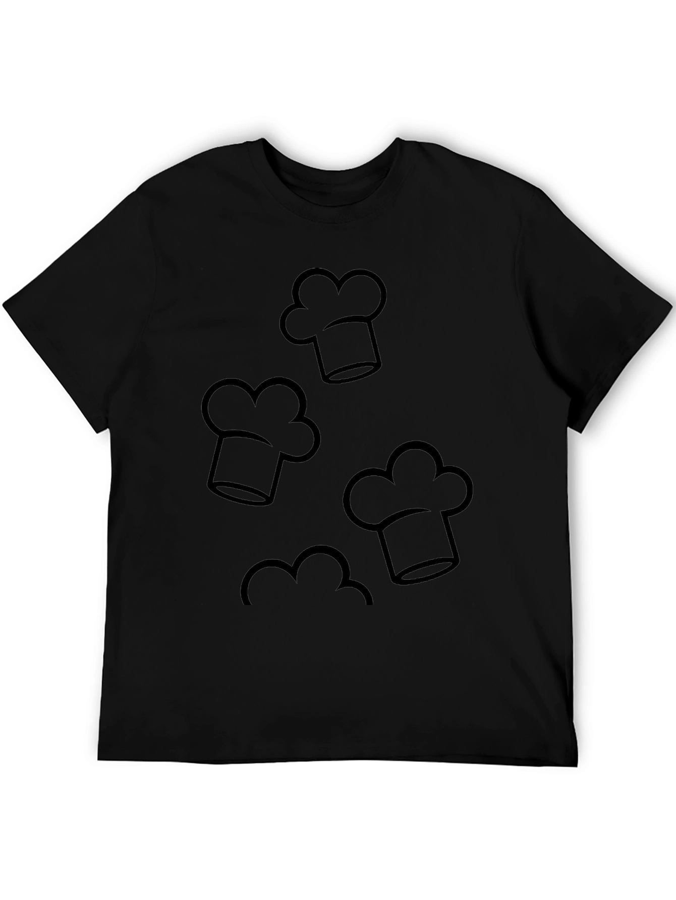Black Chef Hats Black T-Shirt view 5