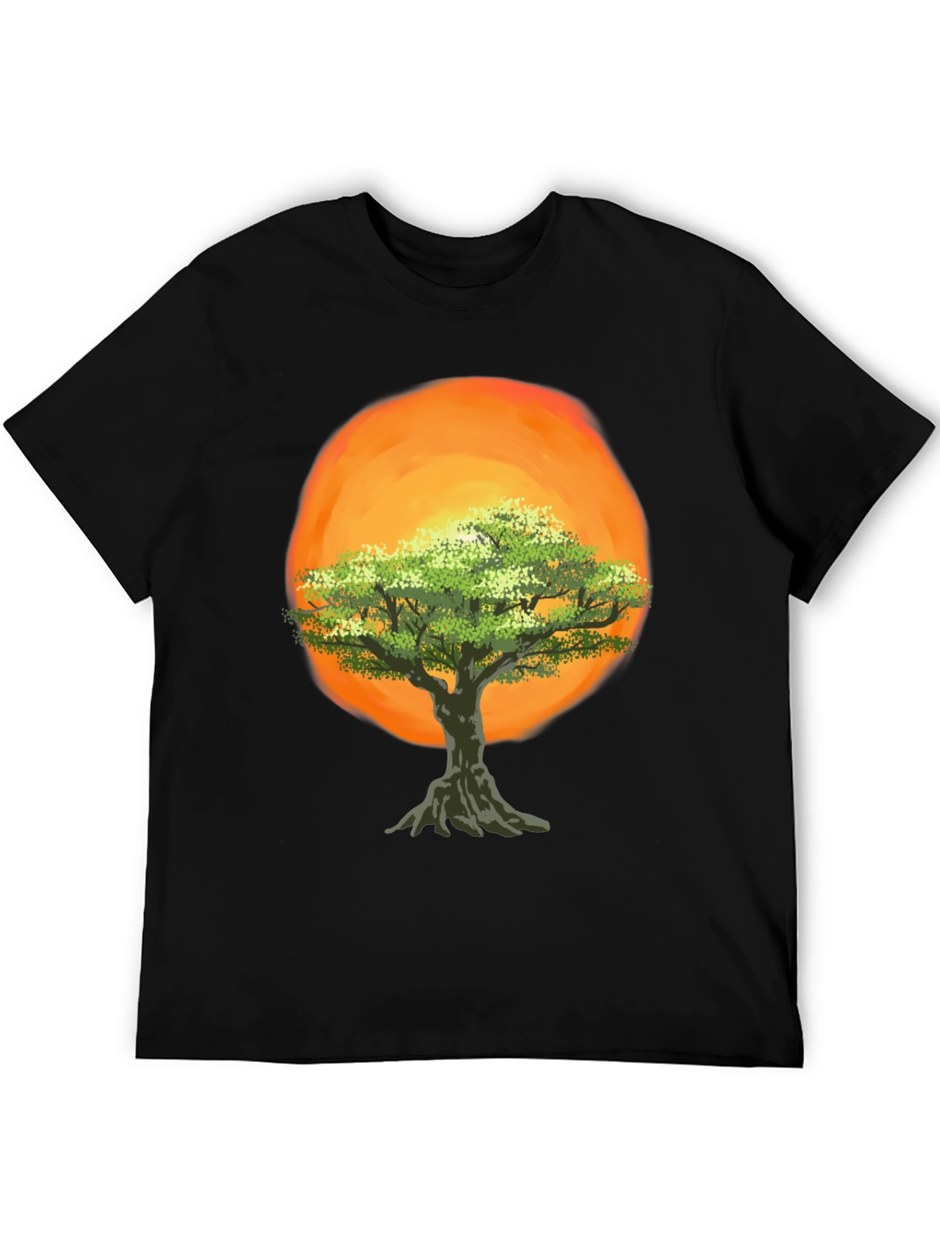 Black Tree of Life Graphic Tee - Sunset Design view 5