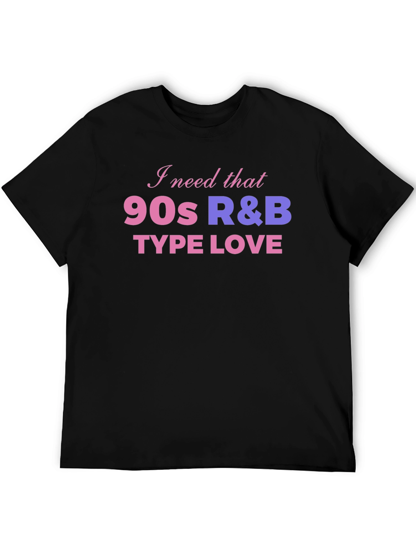 Black 90s R&B Type Love Graphic Tee view 5
