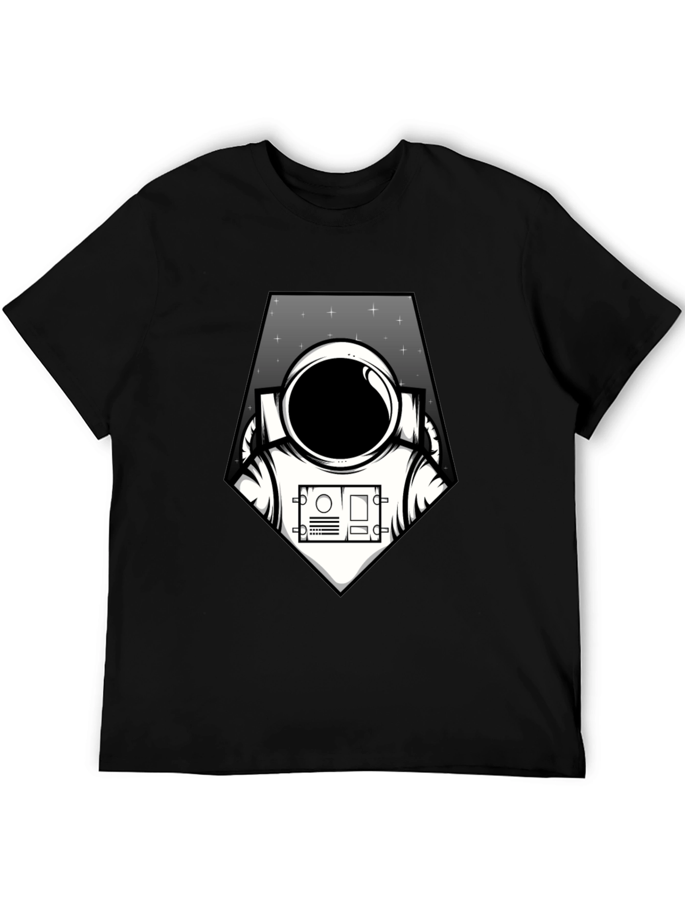Black Astronaut Graphic Tee - Black Space Explorer T-Shirt view 5
