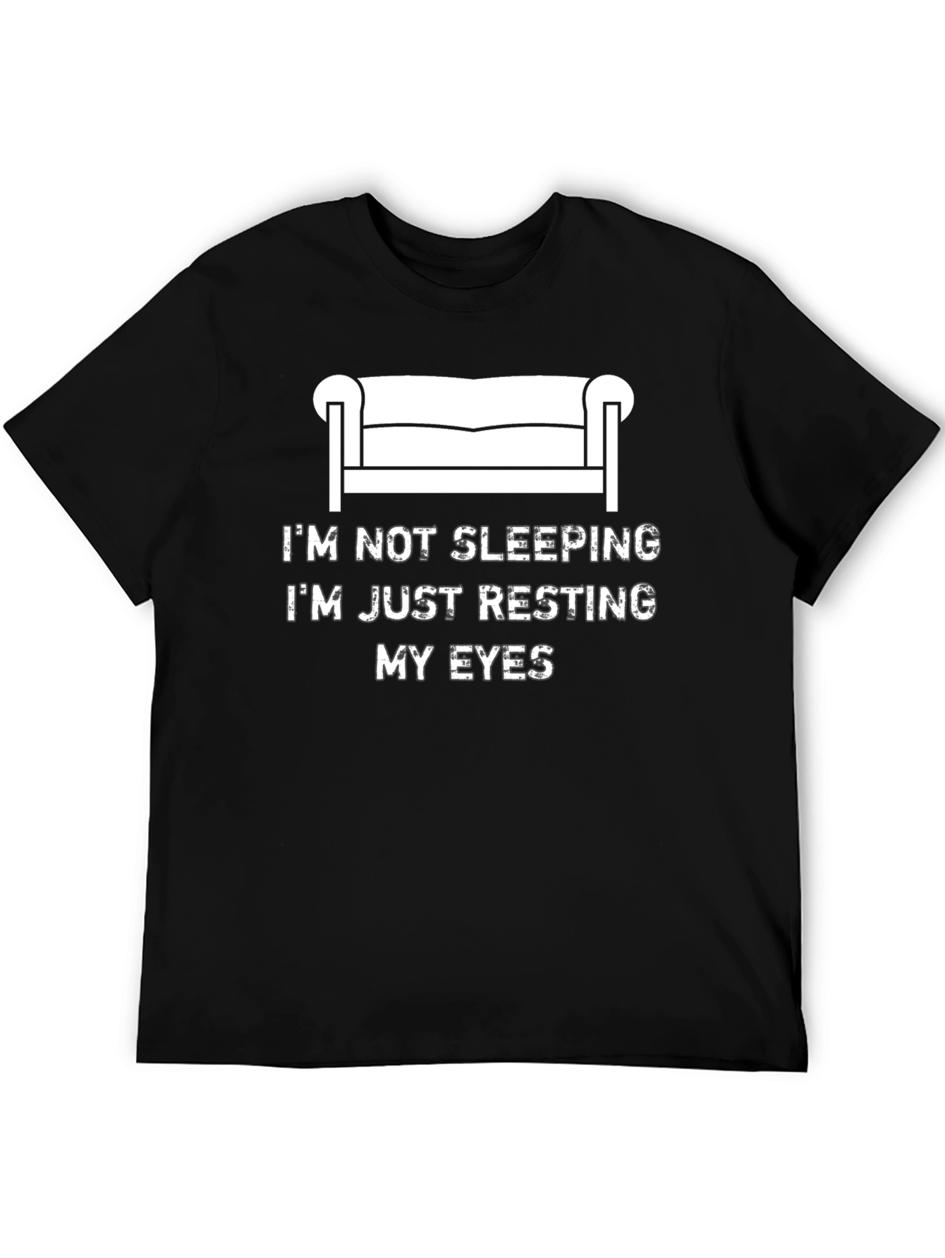 Black Resting My Eyes Funny Graphic T-Shirt view 5