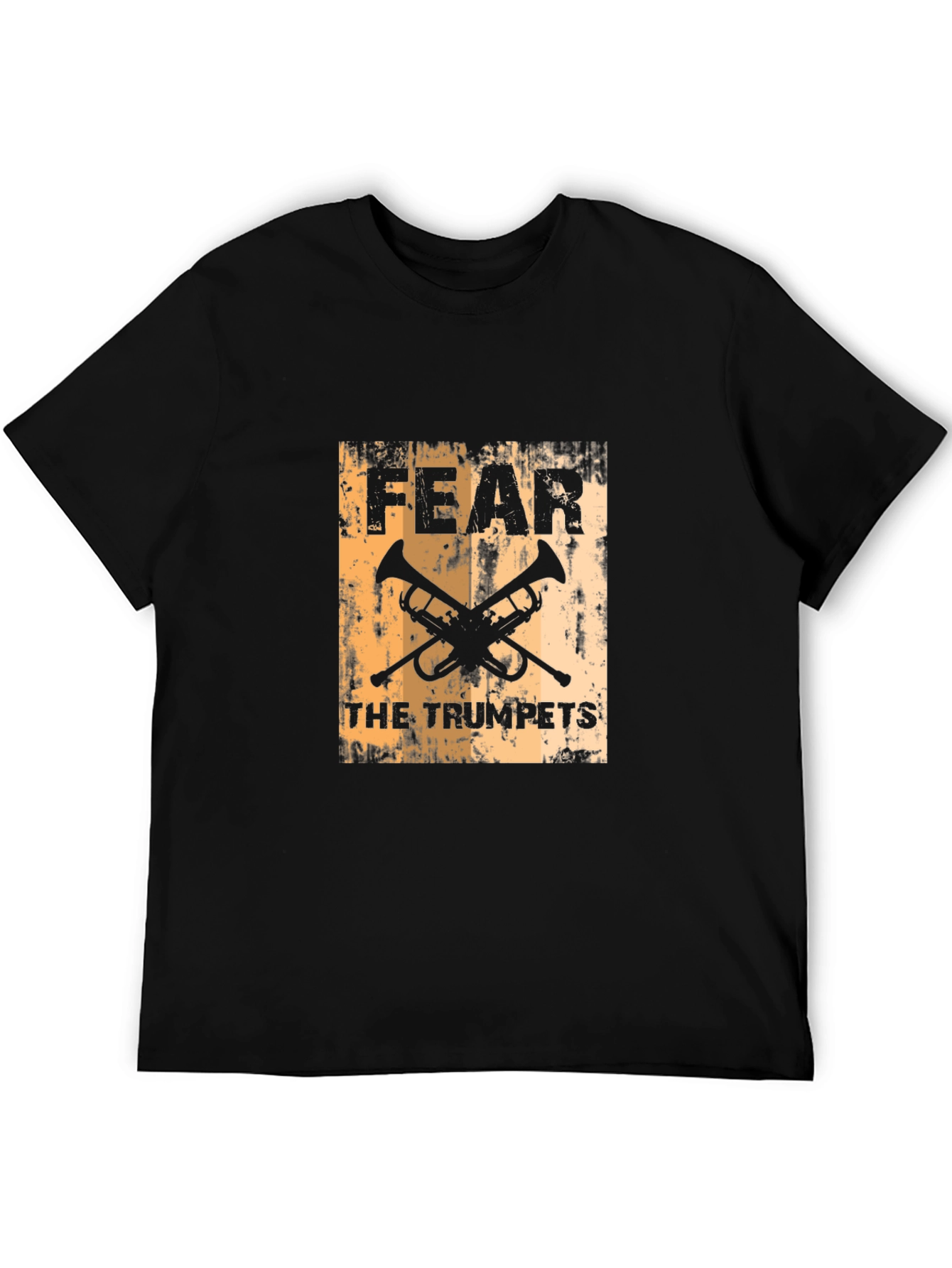 Black Fear the Trumpets Black Graphic Tee view 5