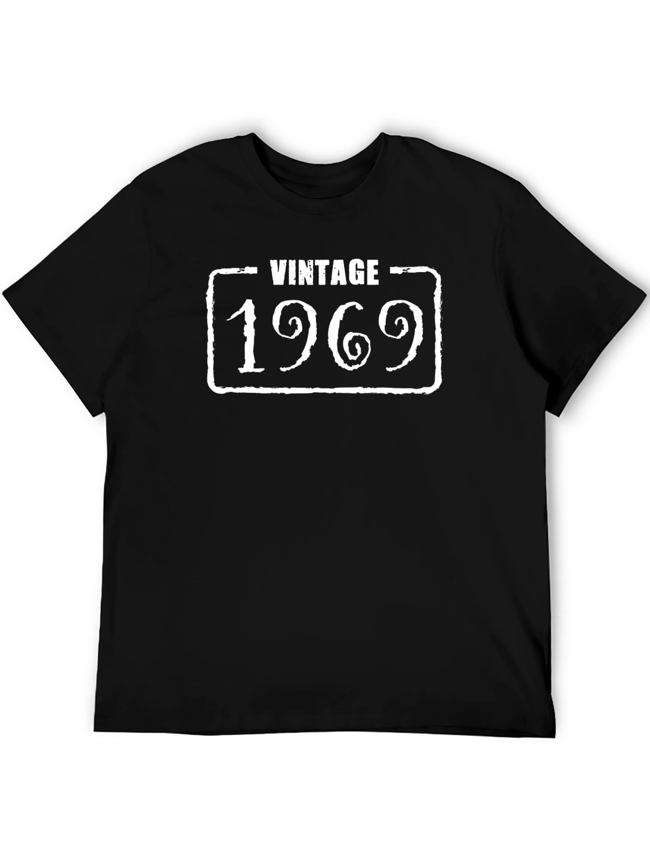 Black Vintage 1969 Graphic Tee - Retro Style view 5
