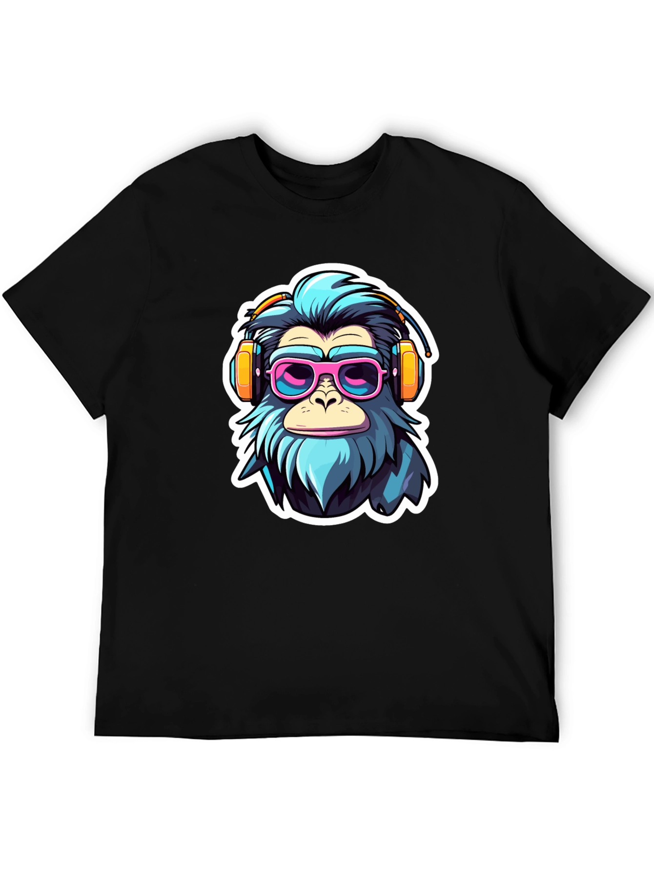 Black Funky Ape Graphic Tee view 5