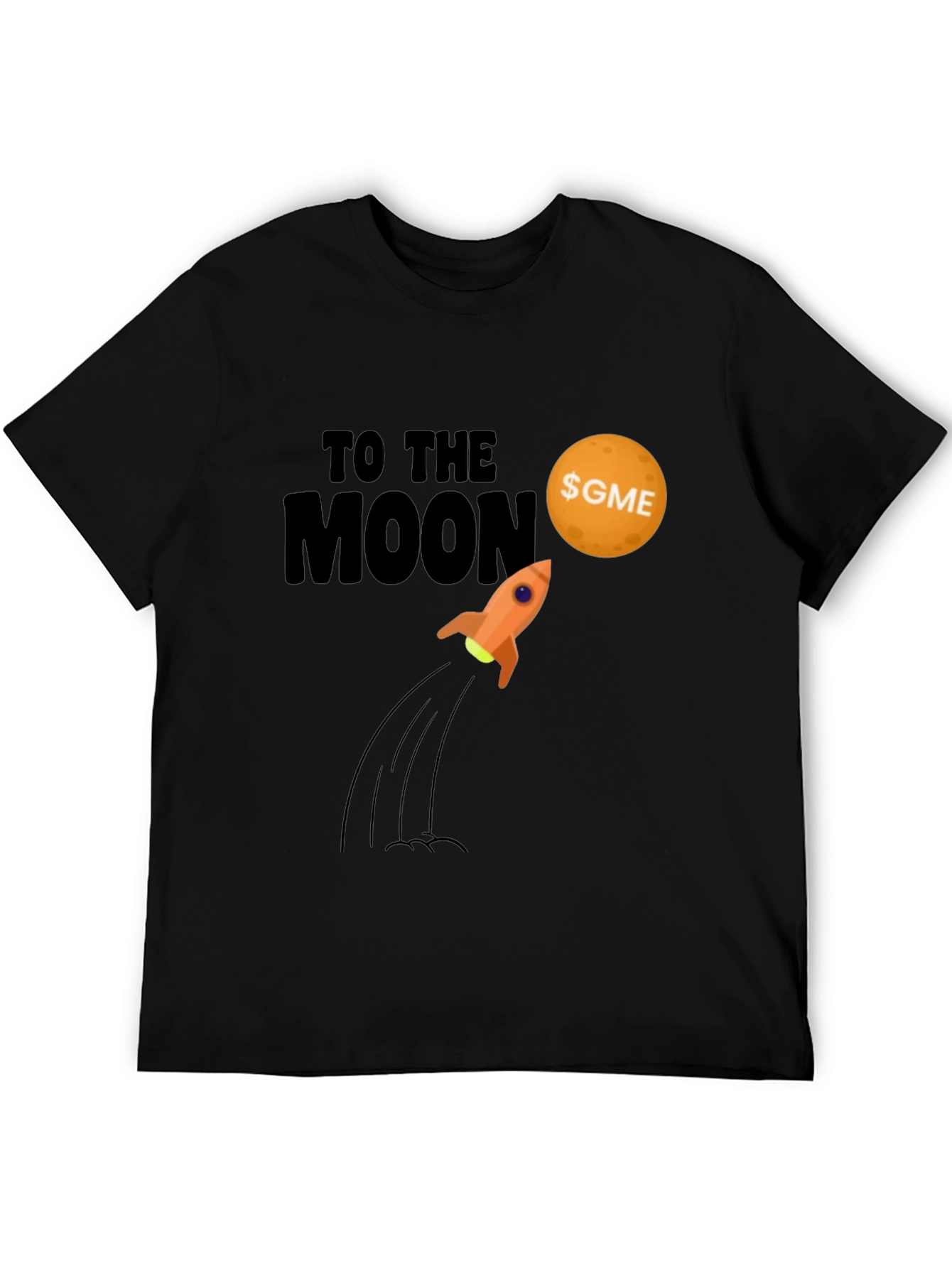 Black GME To The Moon Black T-Shirt view 5