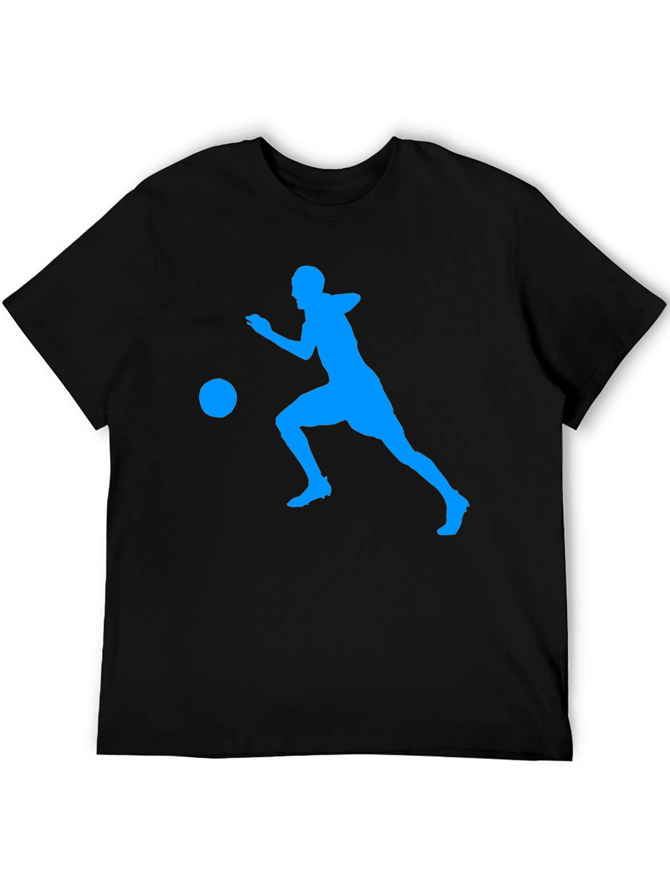 Black Soccer Player Graphic Tee - Black view 5