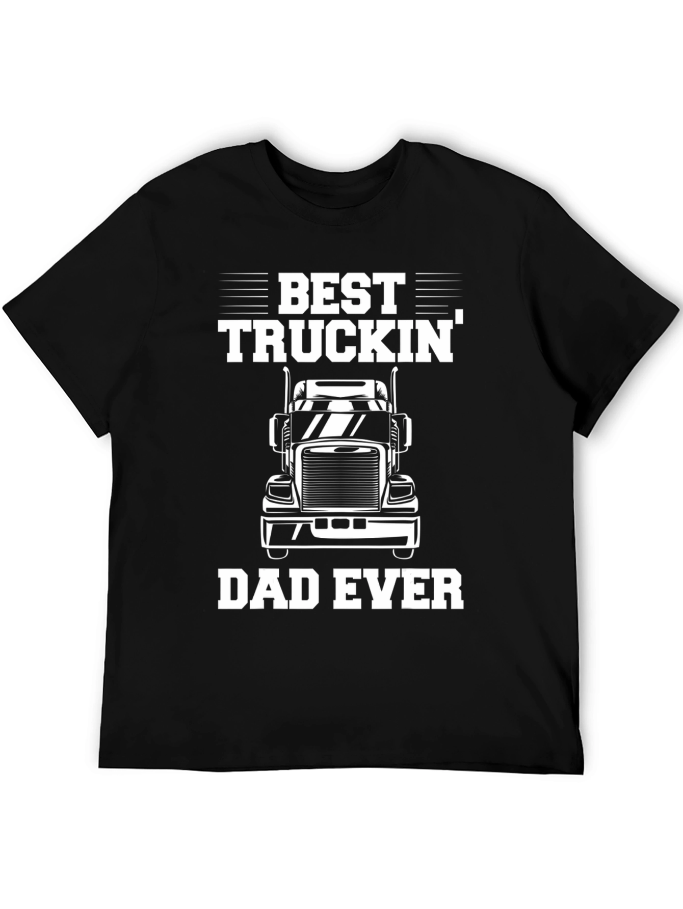 Black Best Truckin' Dad Ever T-Shirt view 5