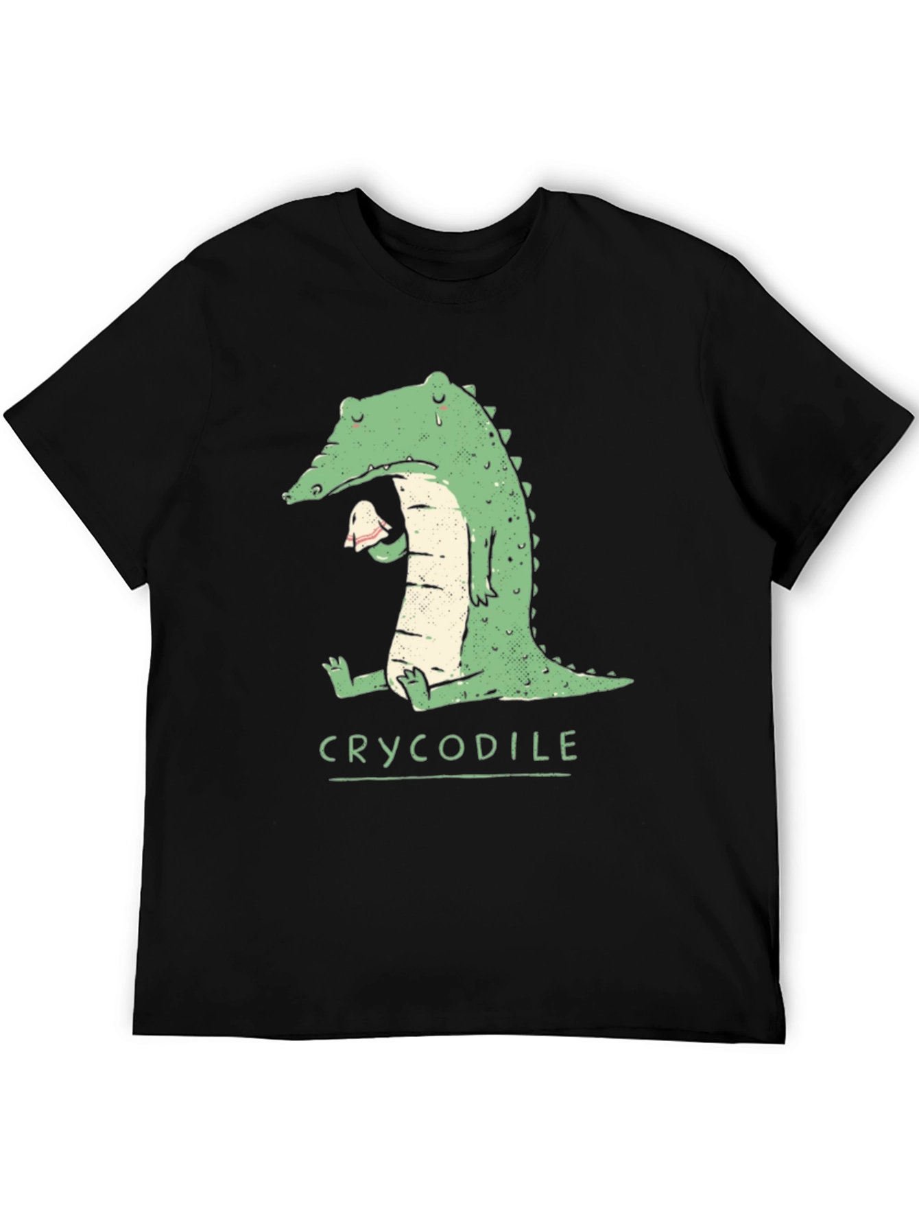 Black Crycodile T-Shirt - Funny Crocodile Graphic Tee view 5