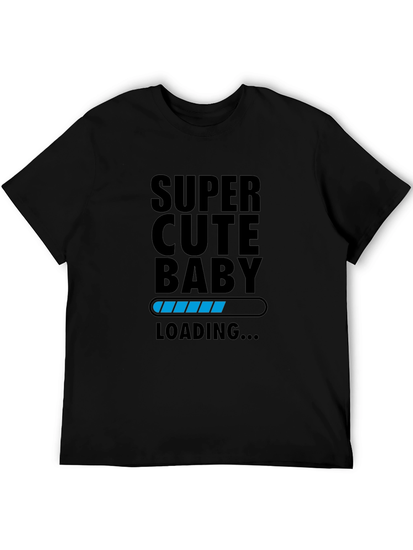 Black Super Cute Baby Loading T-Shirt - Unisex view 5