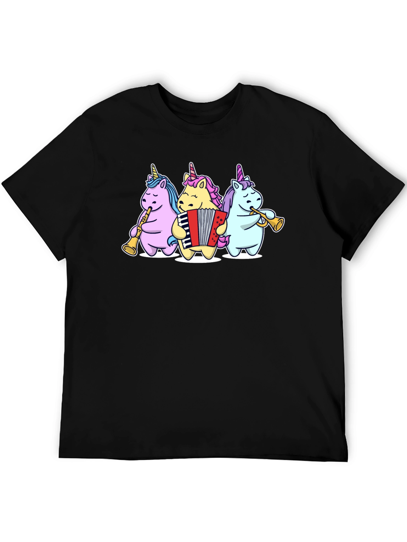 Black Unicorn Band T-Shirt - Novelty Music Tee view 5