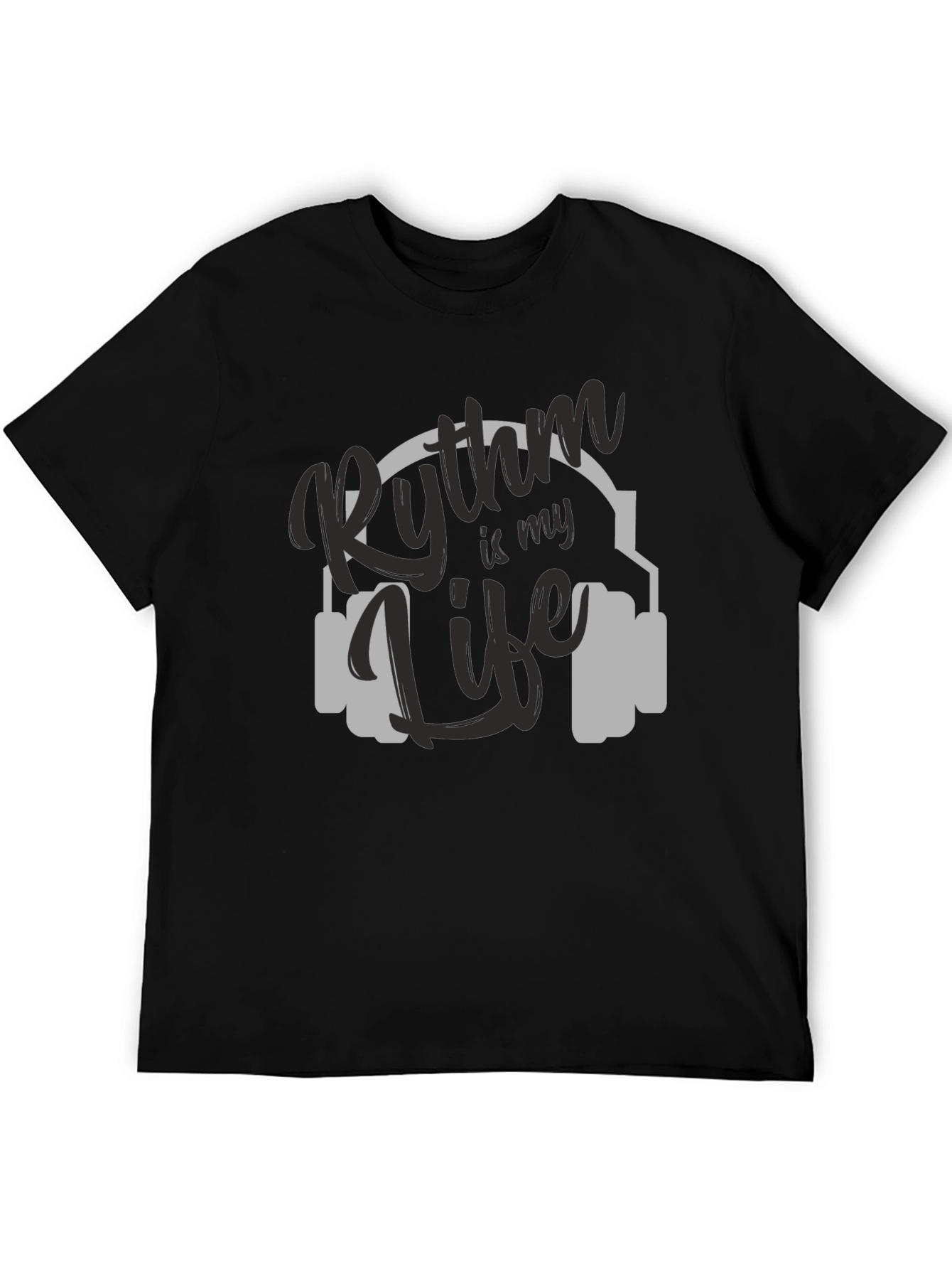 Black Rhythm is My Life Black Graphic Tee view 5