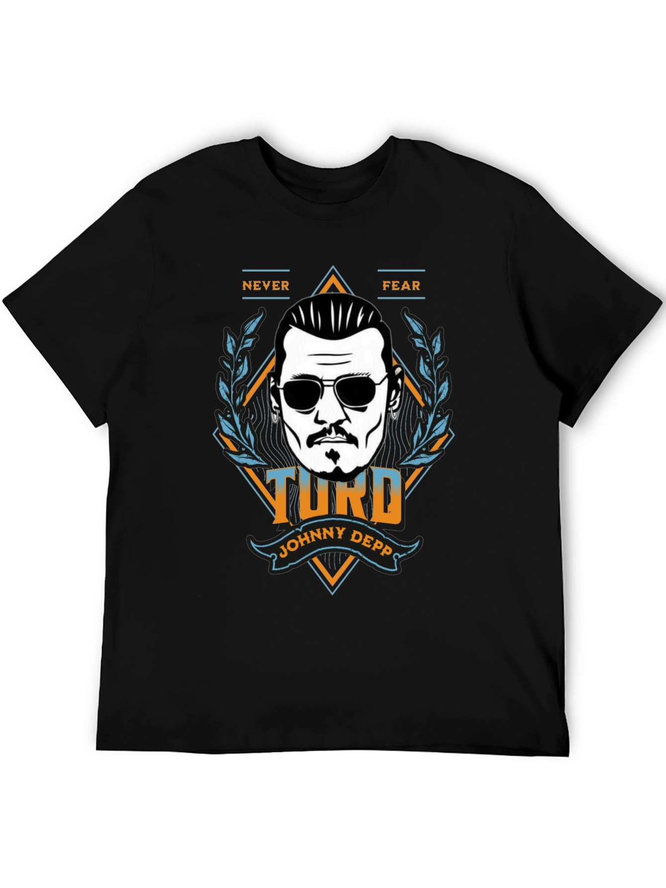 Black Johnny Depp 'Turd' Graphic T-Shirt - Never Fear view 5