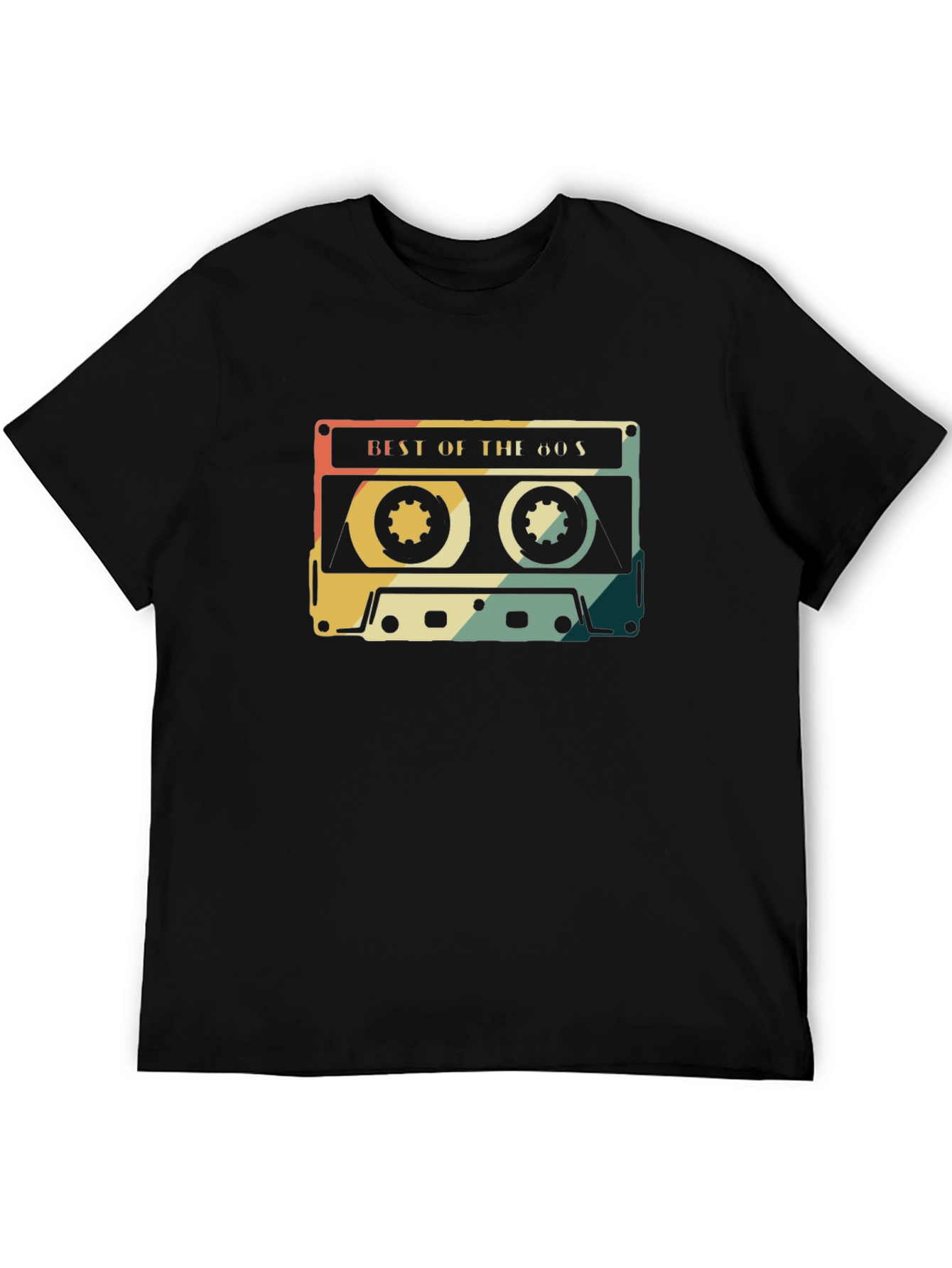 Black Retro 'Best of the 60s' Cassette Tape Graphic T-Shirt view 5