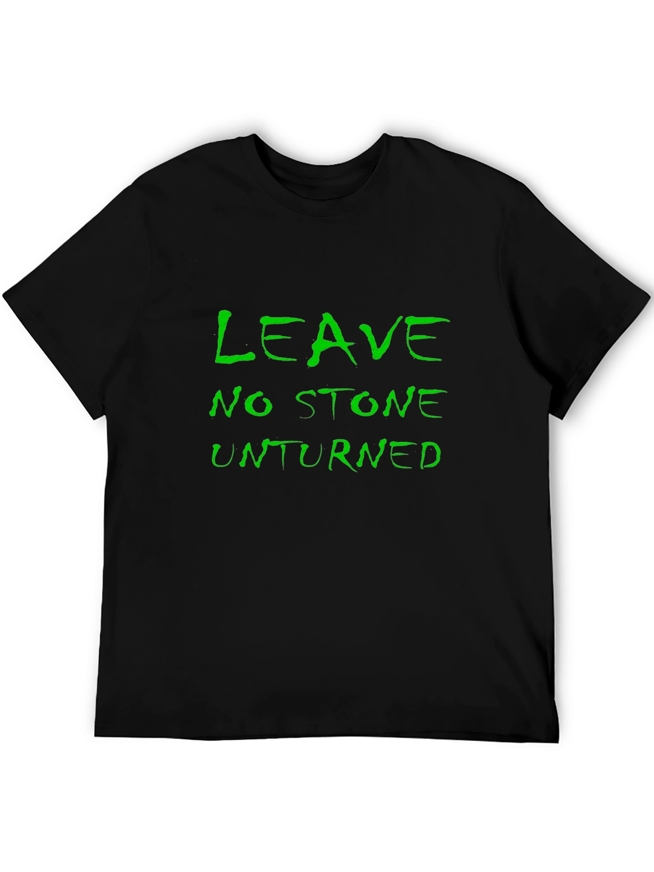 Black Leave No Stone Unturned Graphic Tee view 5