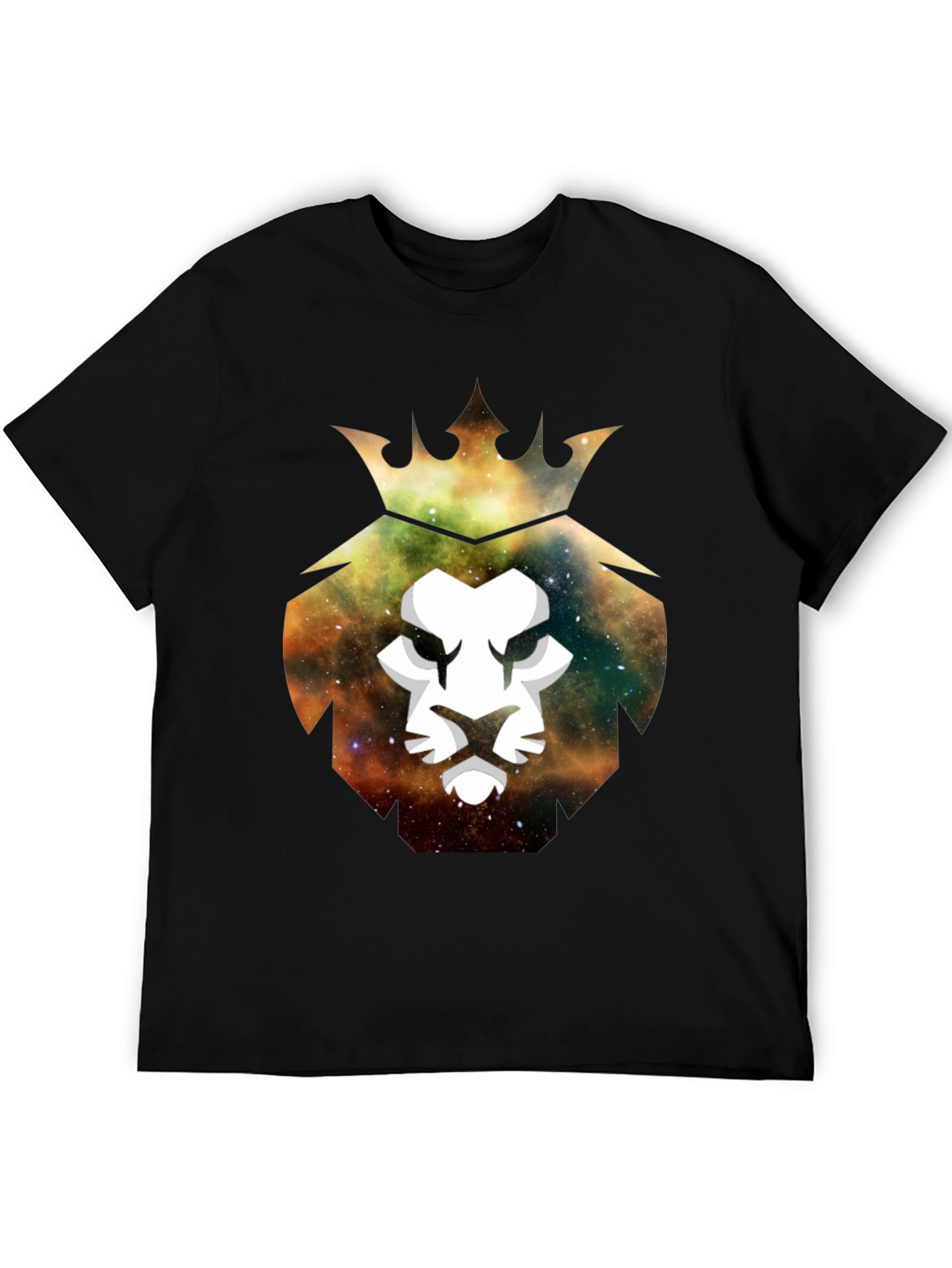 Black Galaxy Lion King Graphic Tee - Stylish Men's T-Shirt view 5
