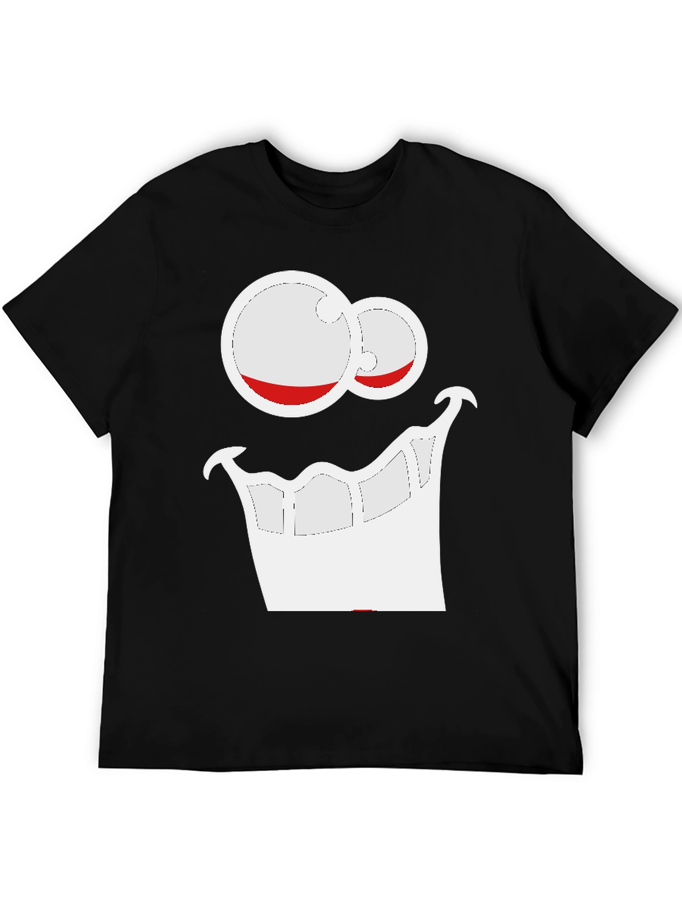 Black Cartoon Face Graphic T-Shirt view 5