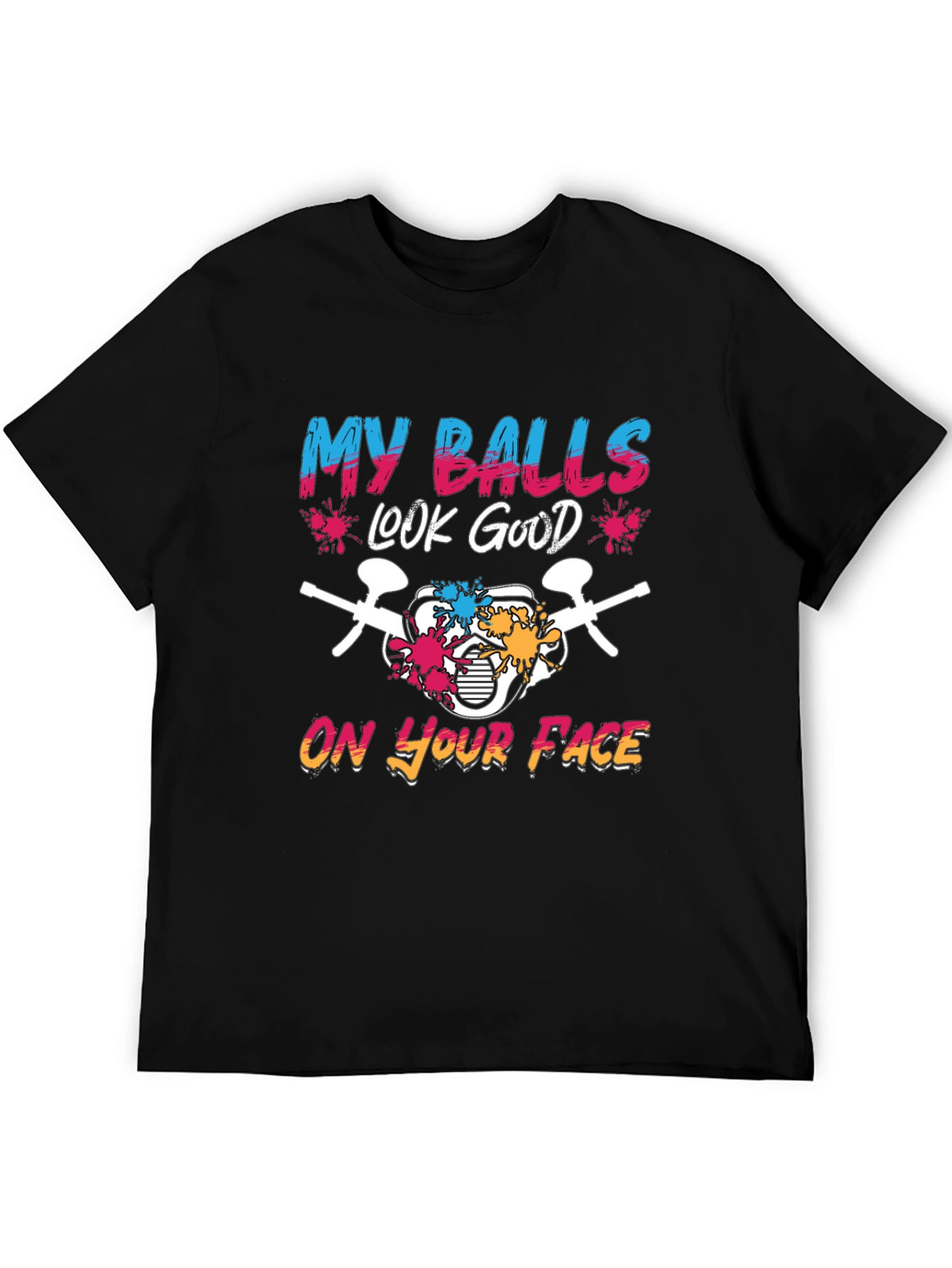 Black My Balls Look Good T-Shirt view 5
