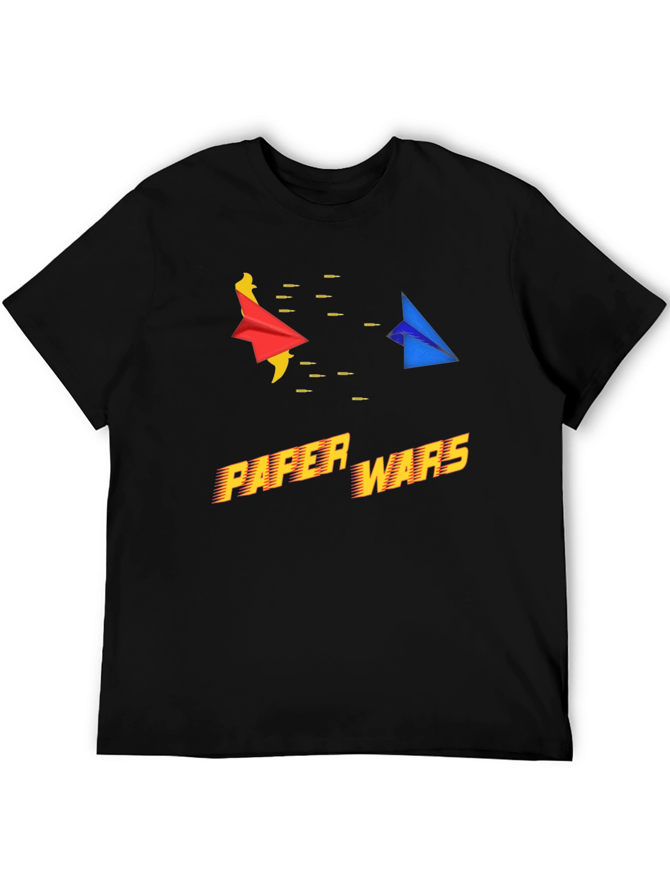 Black Paper Wars Graphic Tee - Retro Style view 5