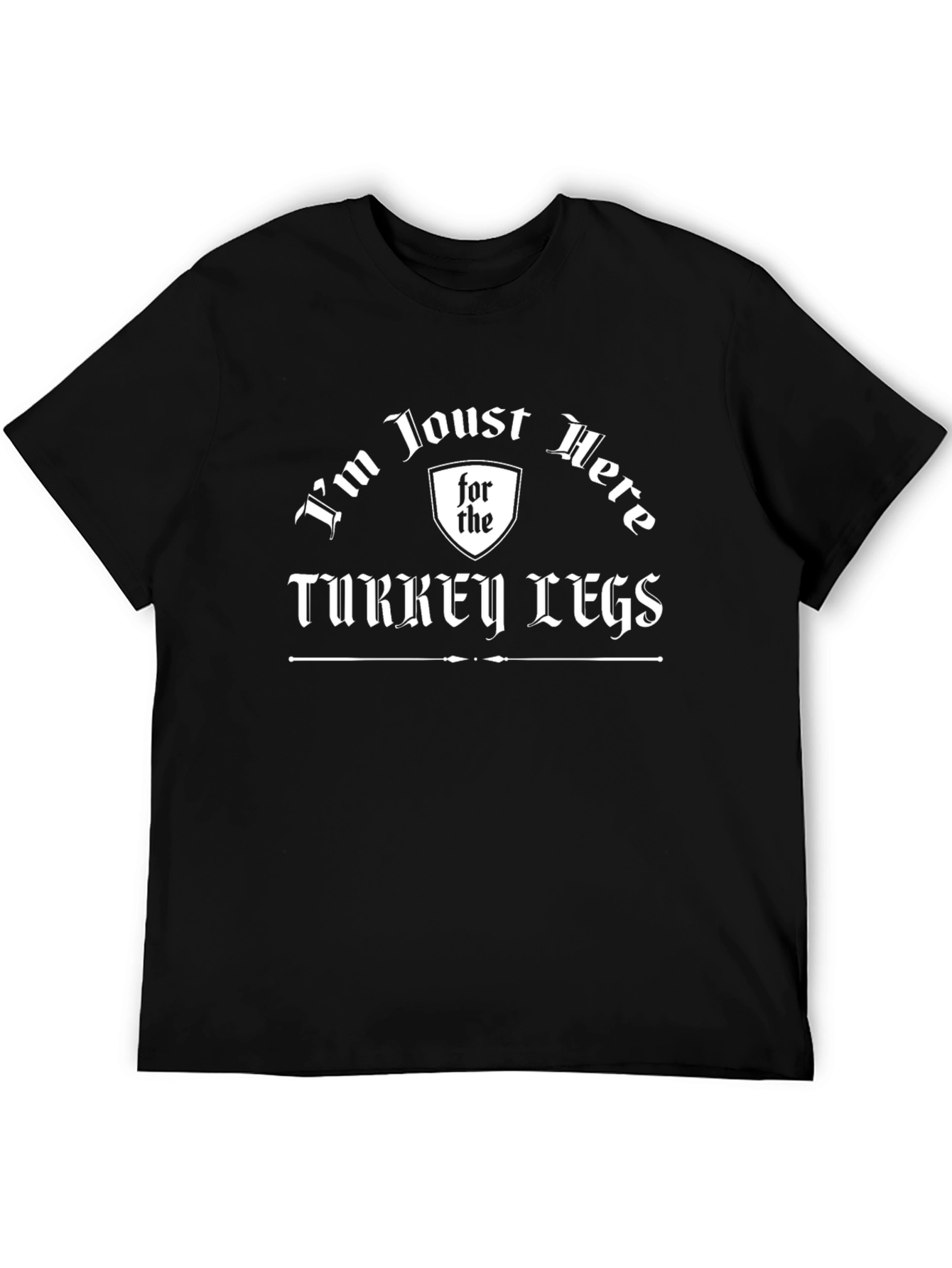 Black Funny 'I'm Just Here For The Turkey Legs' T-Shirt view 5