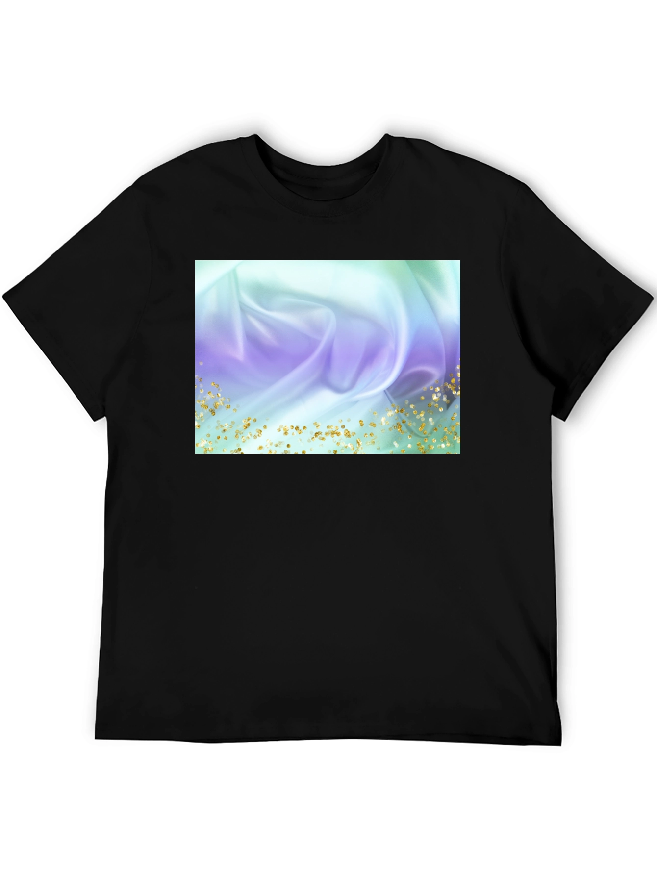 Black Elegant Swirl Tee - Stylish Everyday Wear view 5