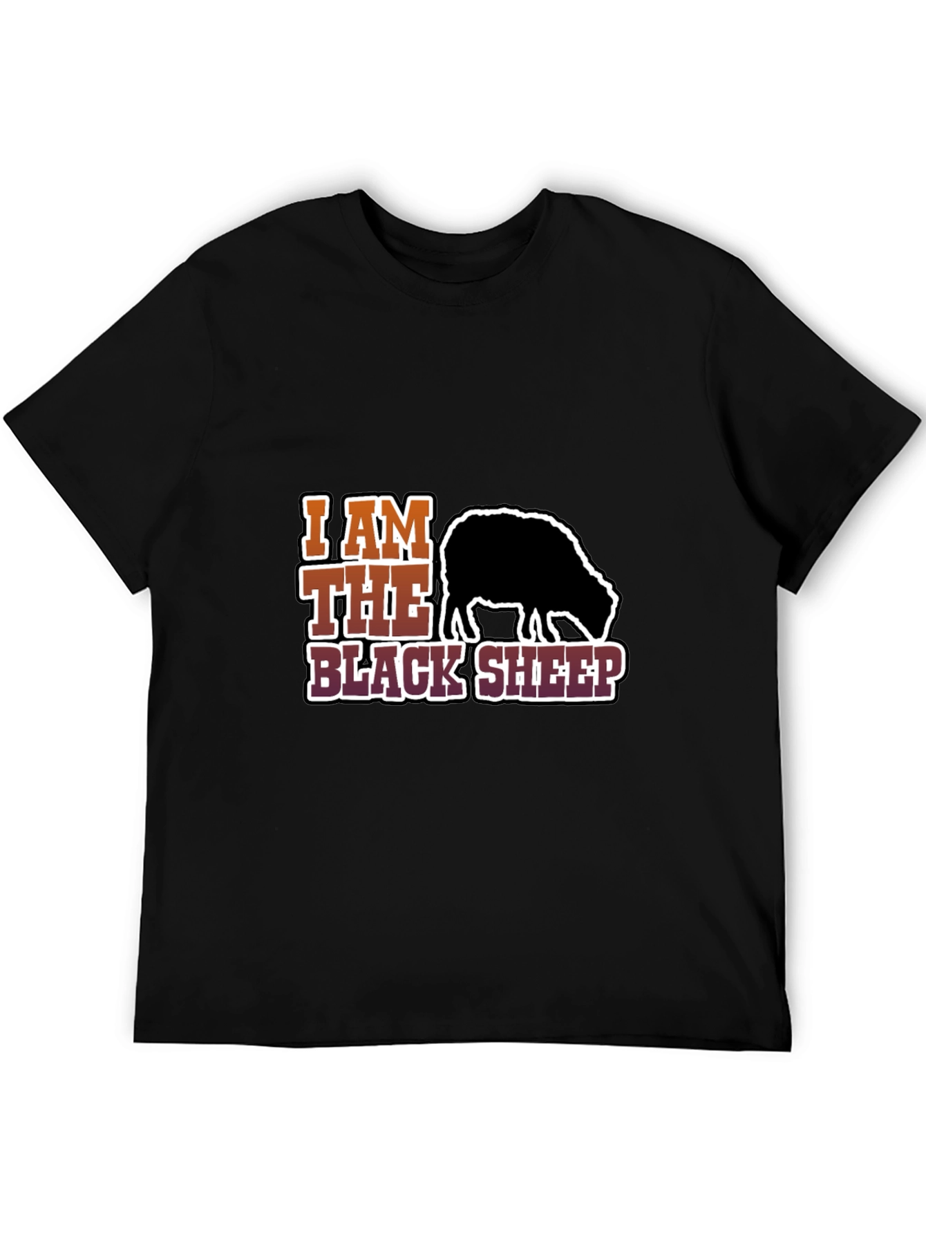 Black I Am The Black Sheep Graphic T-Shirt view 5