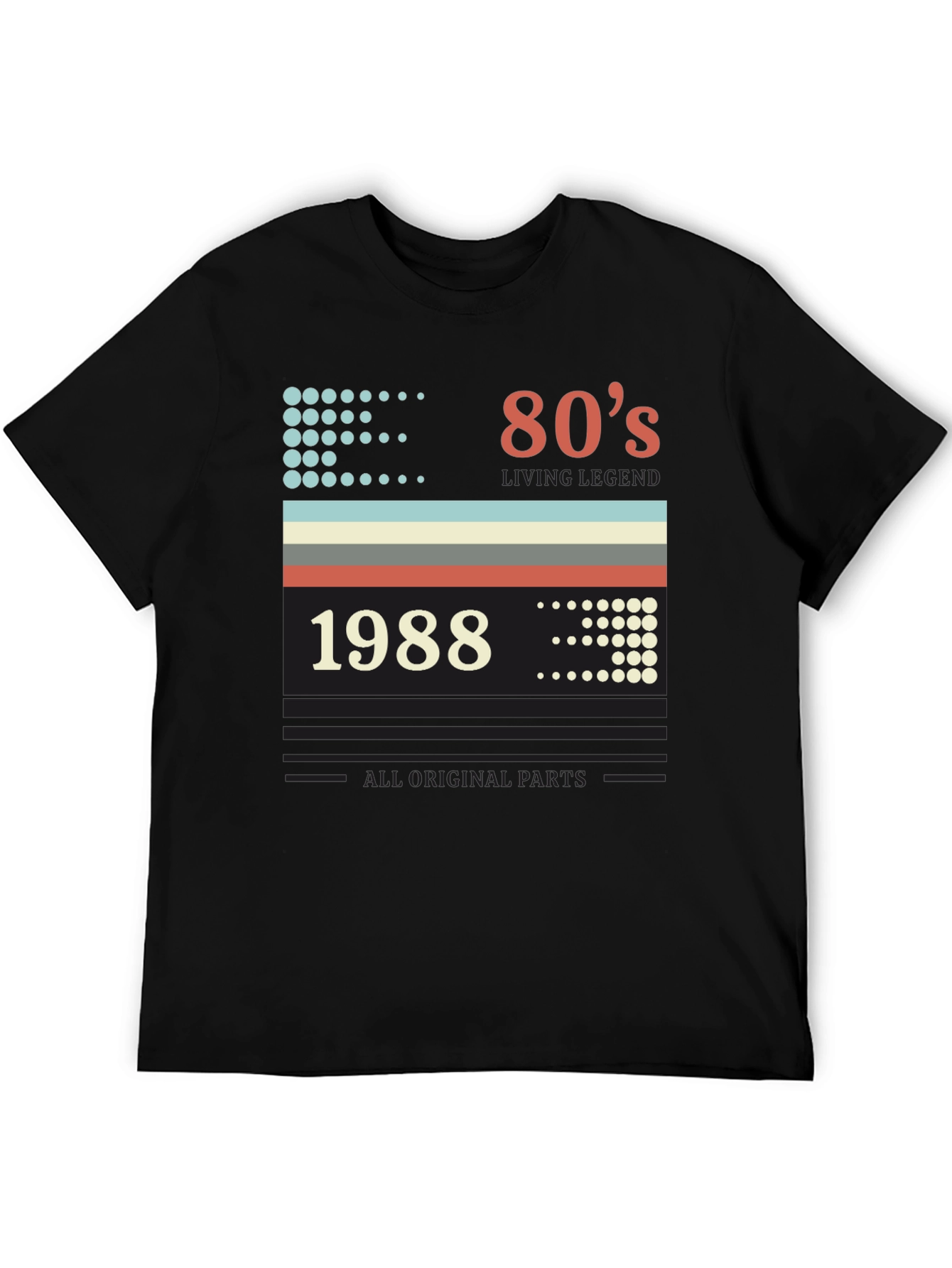 Black Vintage 1988 80s Legend T-Shirt view 5