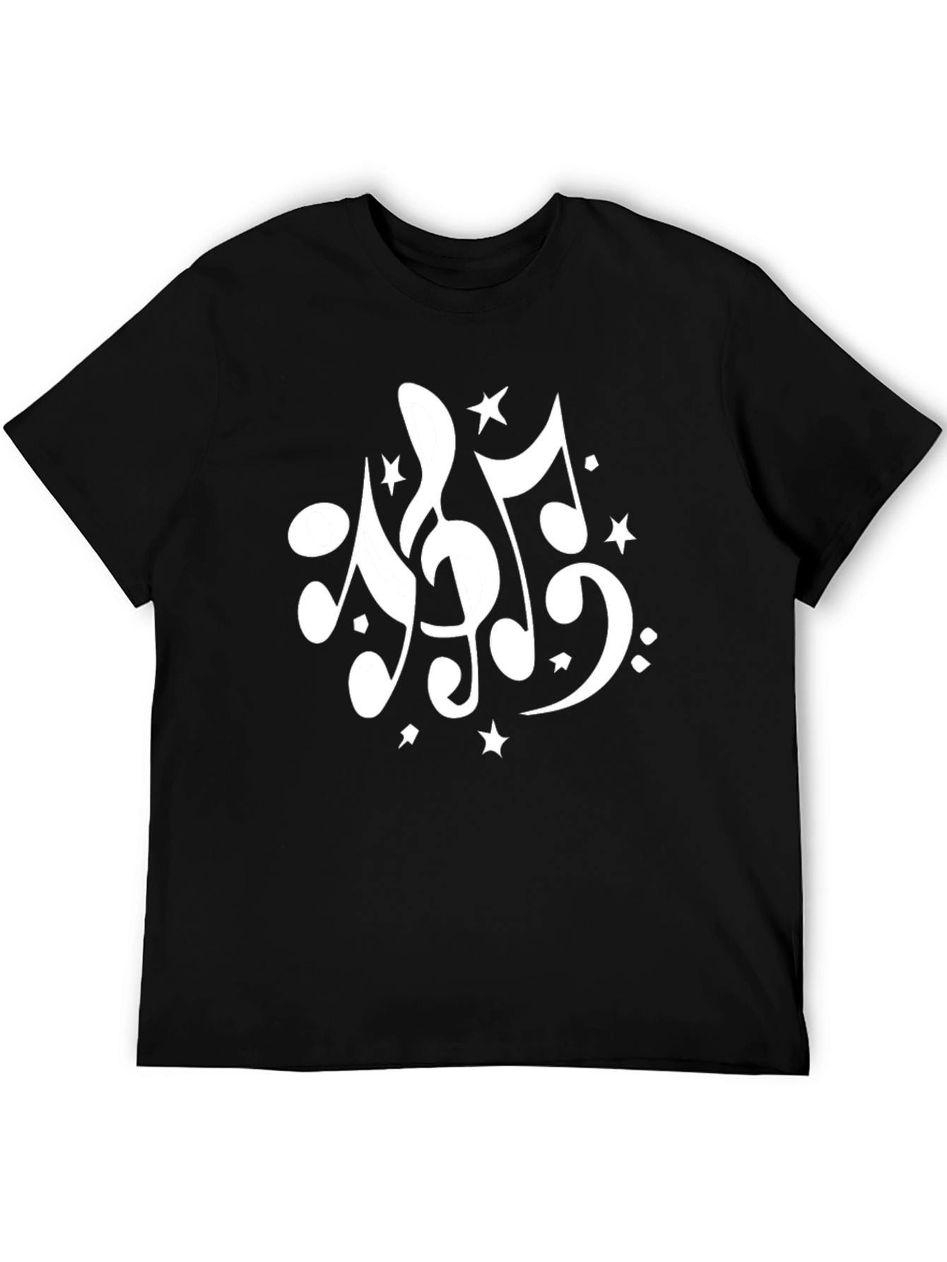 Black Musical Note T-Shirt: Stylish Black Tee for Music Lovers view 5