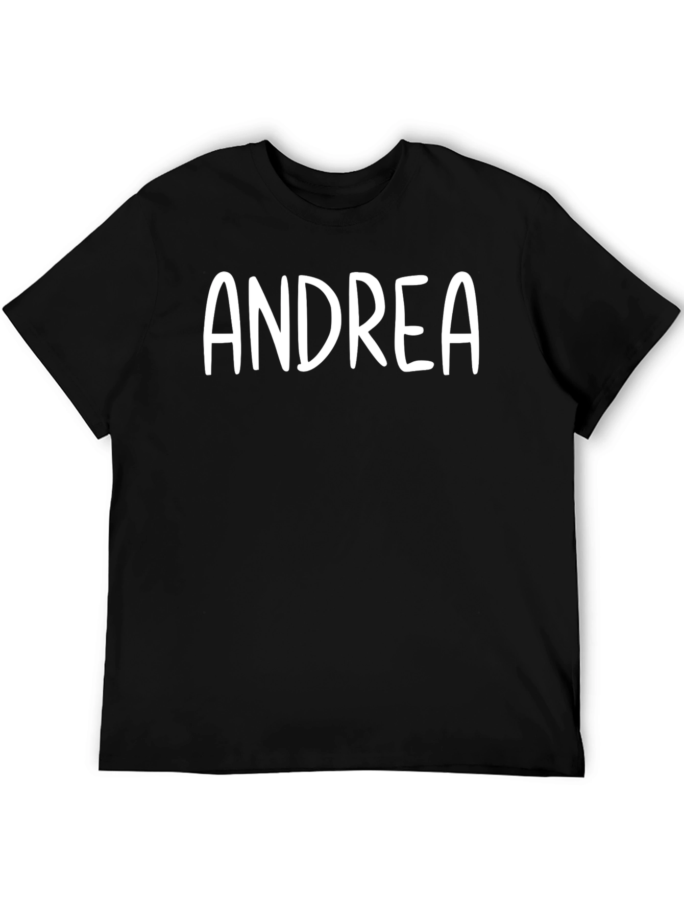 Black Andrea Custom Name Black T-Shirt view 5