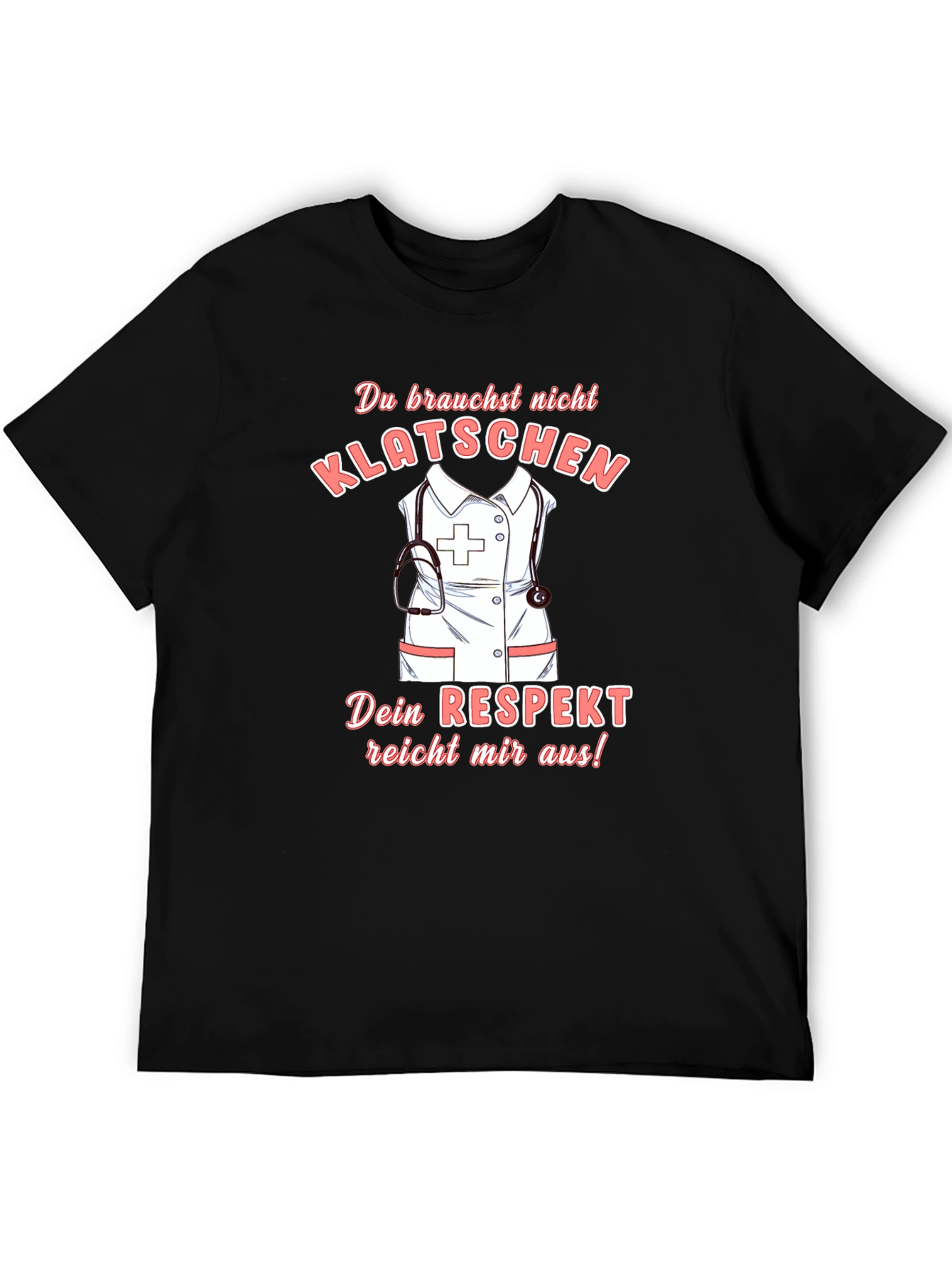 Black Nurse Respect T-Shirt - Funny Nursing Tee view 5