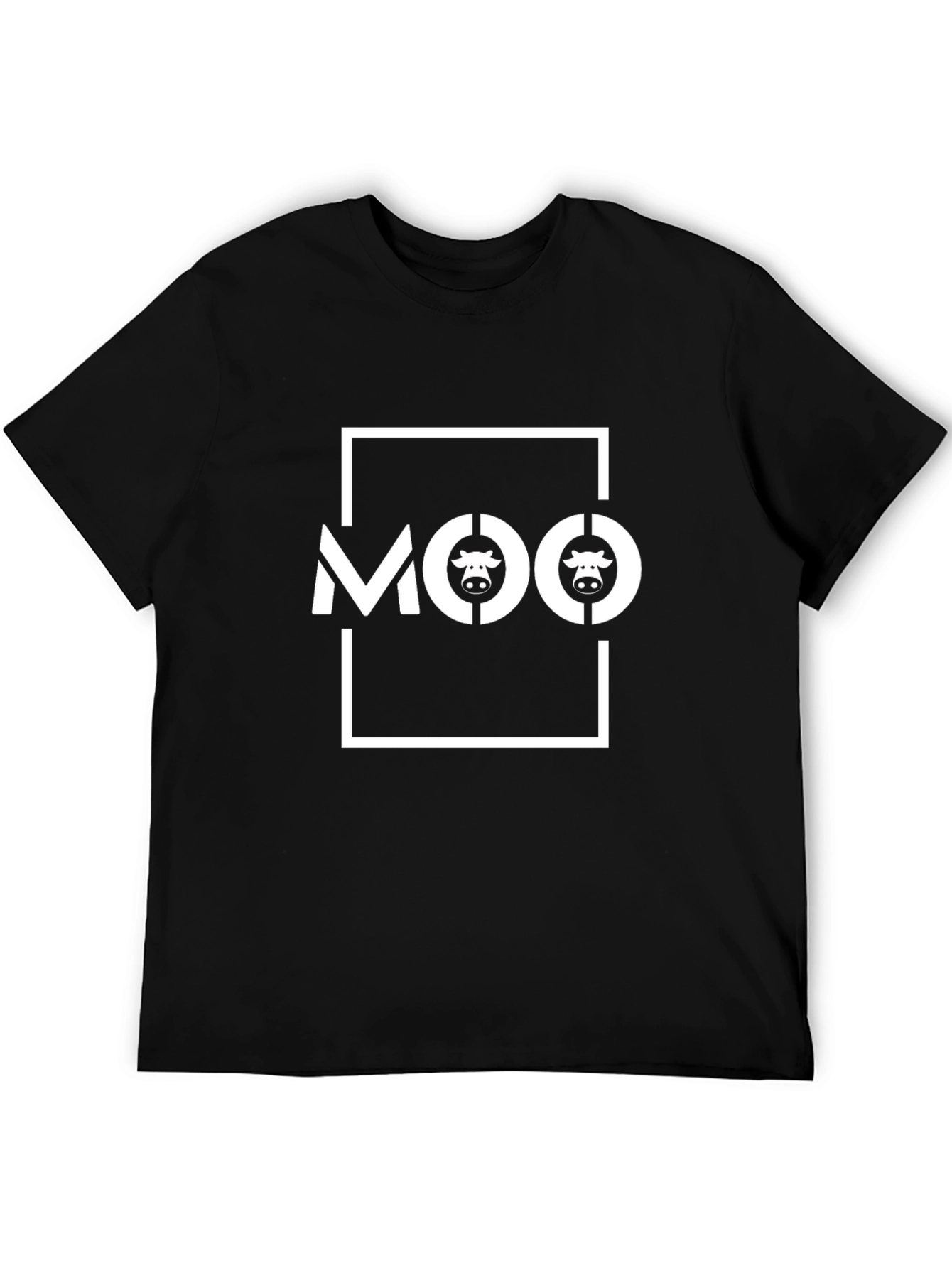 Black Moo Graphic Tee - Fun Cow Design view 5