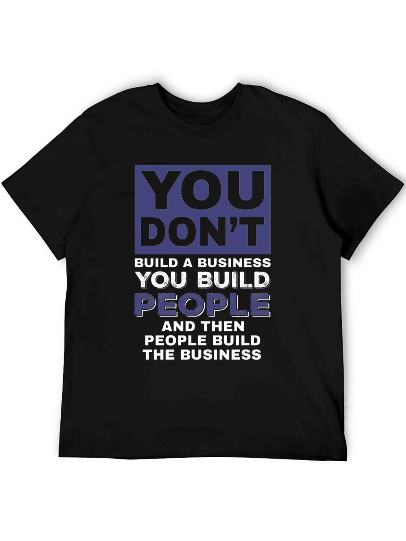 Black You Build People T-Shirt view 5