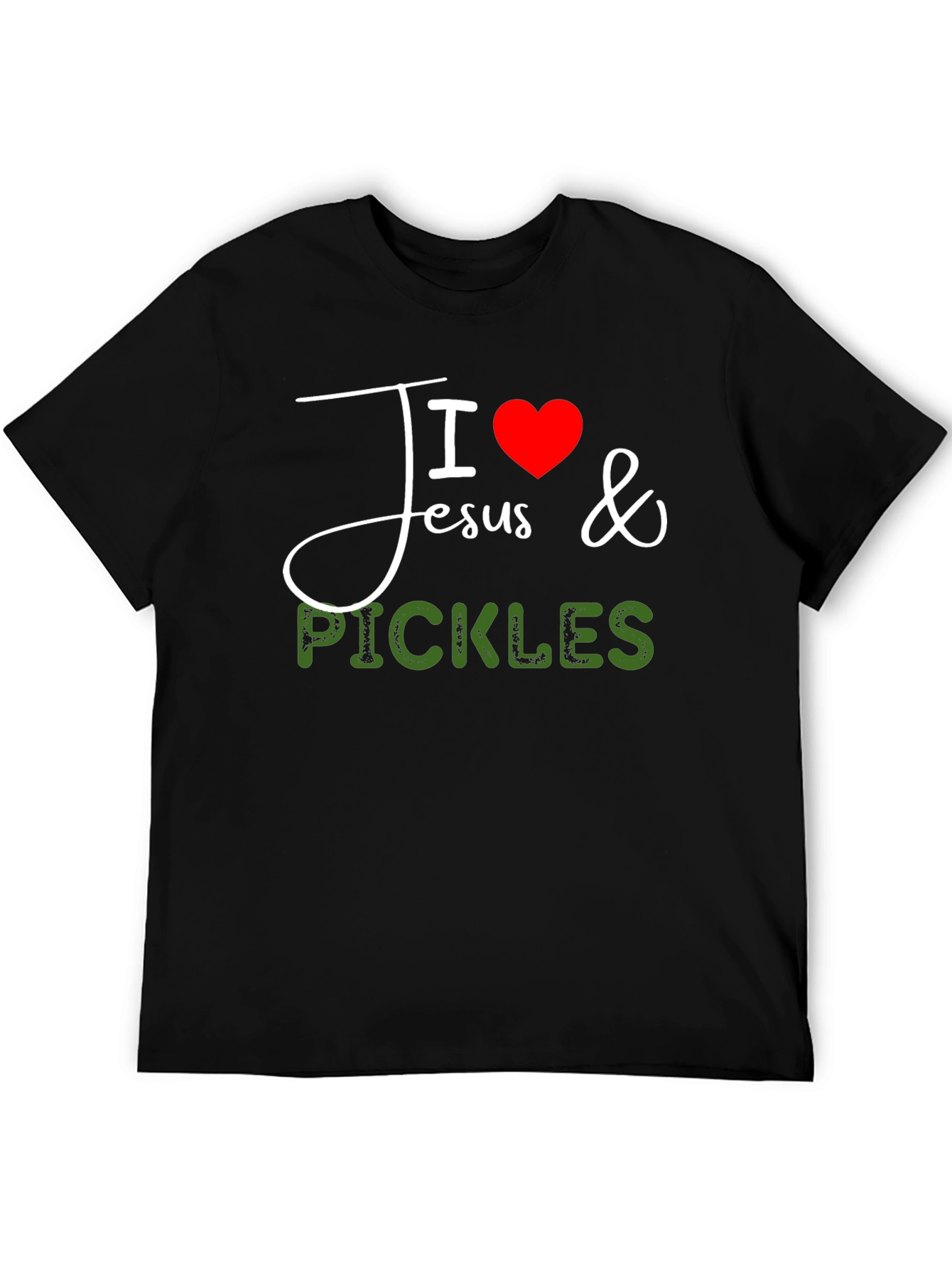 Black I Love Jesus & Pickles Graphic T-Shirt view 5
