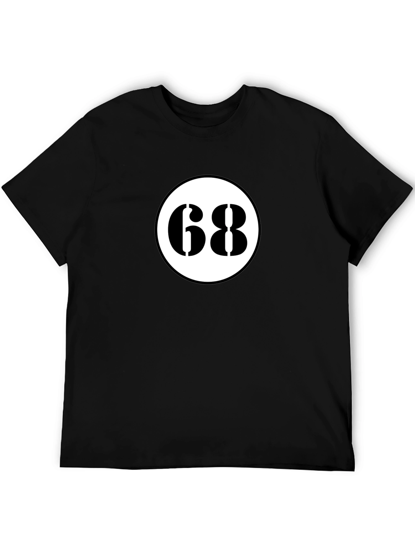Black Retro 68 Racer Tee - Black Cotton Blend Shirt view 5