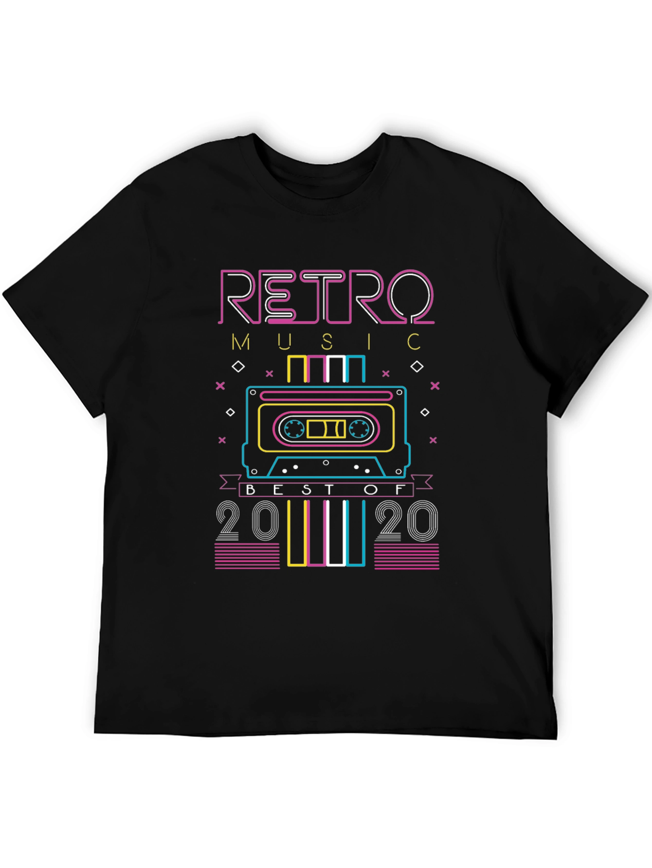 Black Retro Music Best of 2020 T-Shirt view 5
