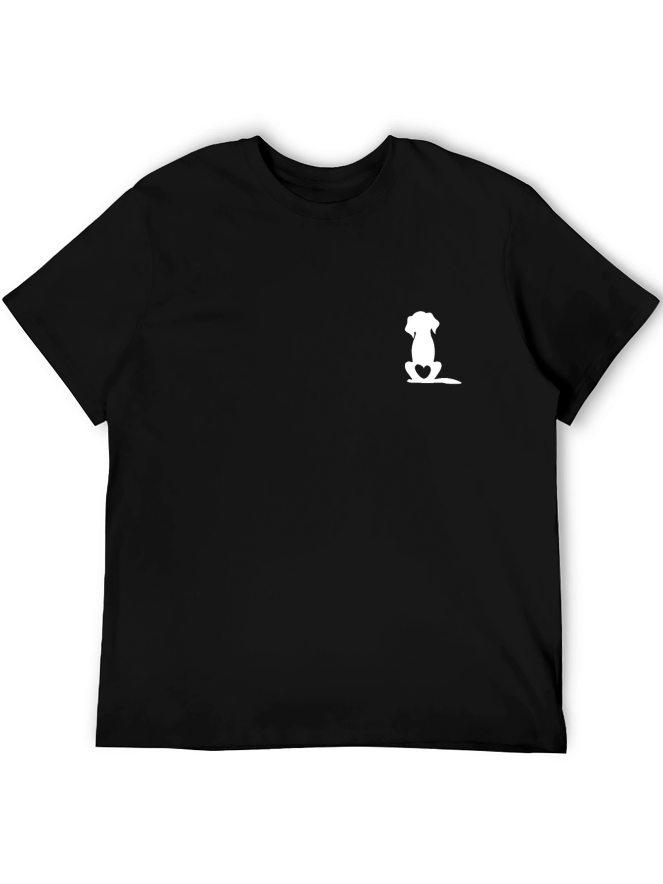 Black Dog Lover Black Tee - Minimalist Design view 5