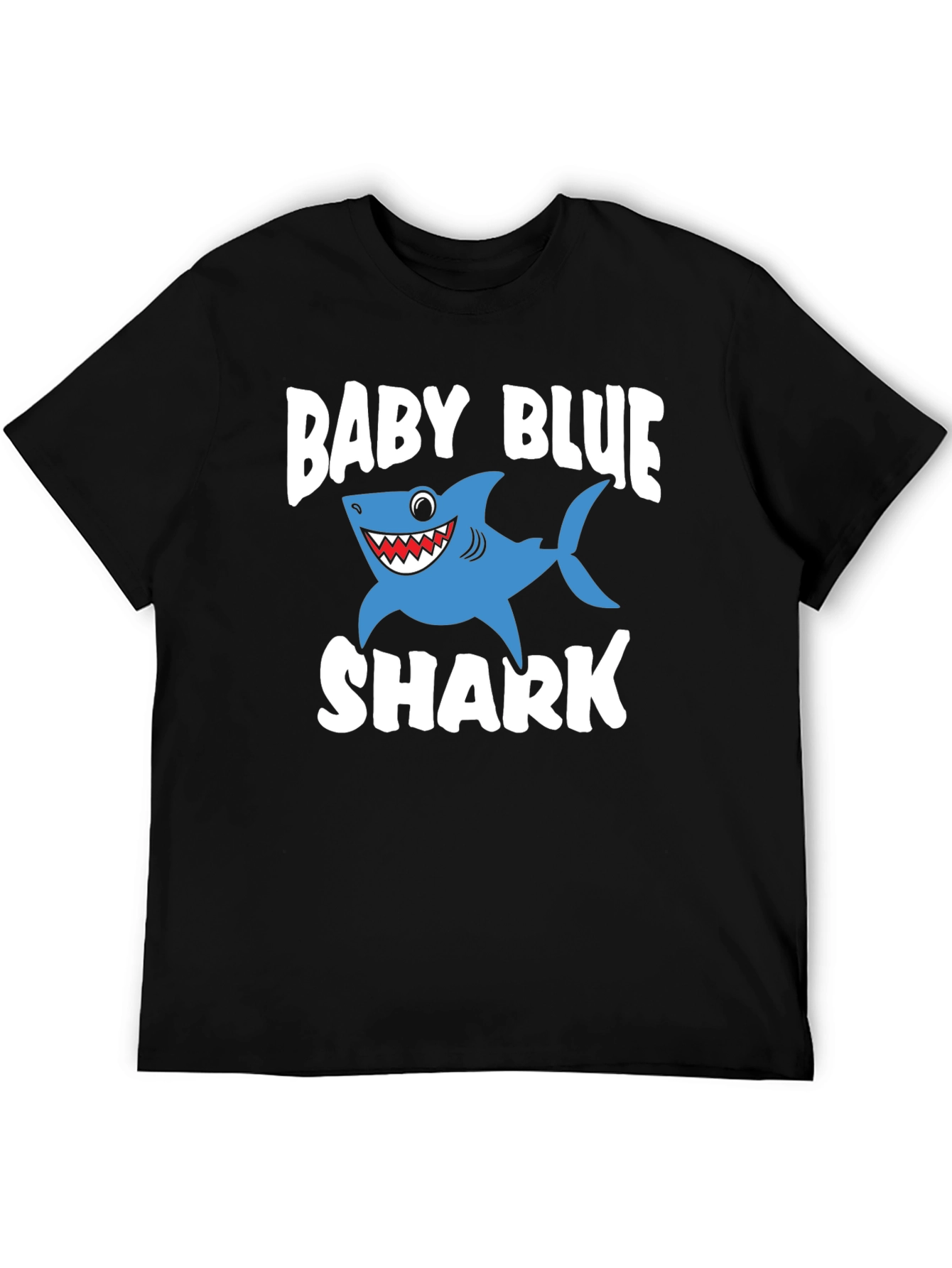 Black Baby Blue Shark Graphic T-Shirt view 5