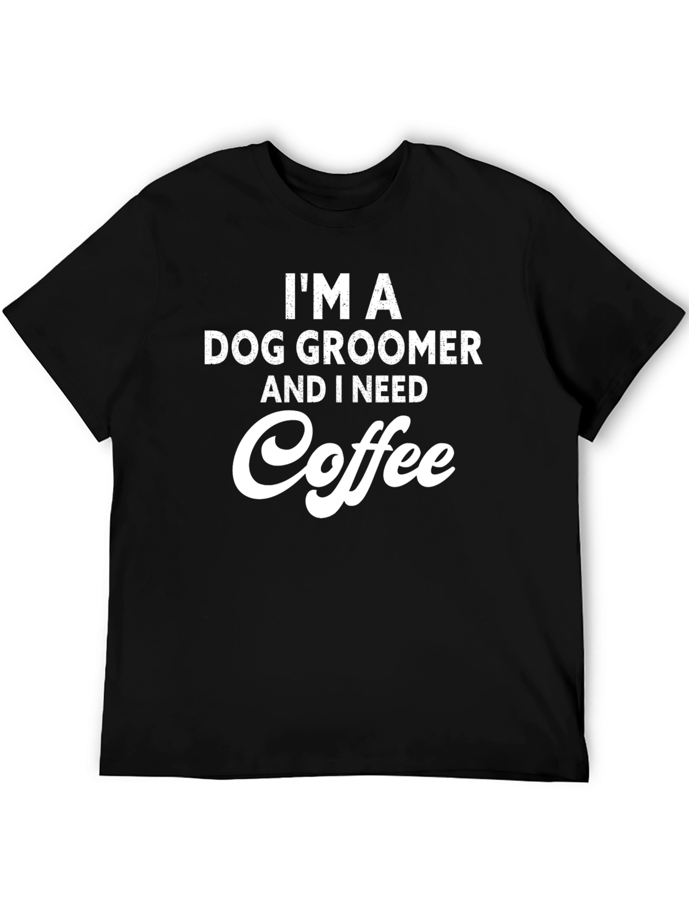 Black Dog Groomer Coffee T-Shirt - Black view 5