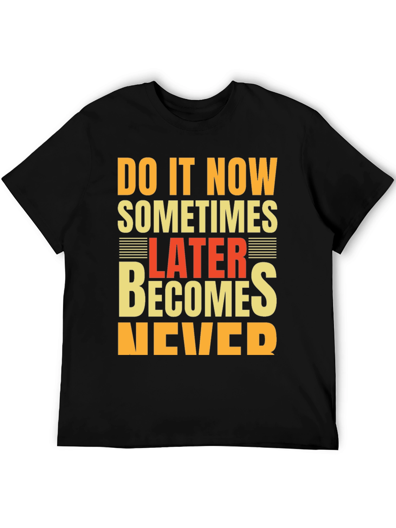 Black Inspirational "Do It Now" Graphic Tee view 5