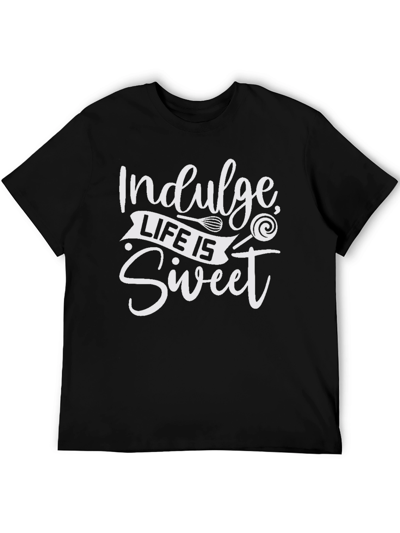 Black Indulge Life is Sweet Black T-Shirt view 5