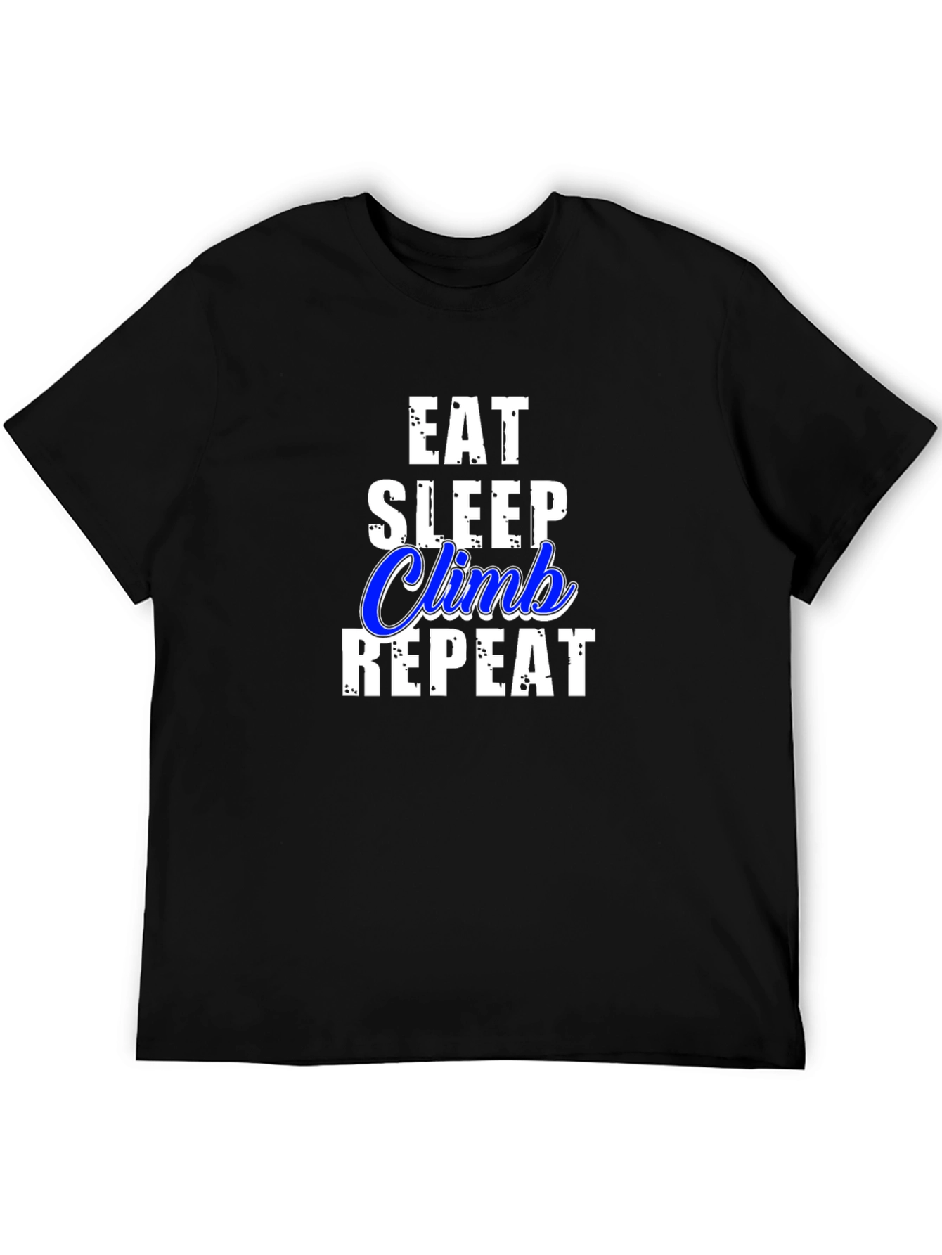Black Eat Sleep Climb Repeat Black T-Shirt view 5