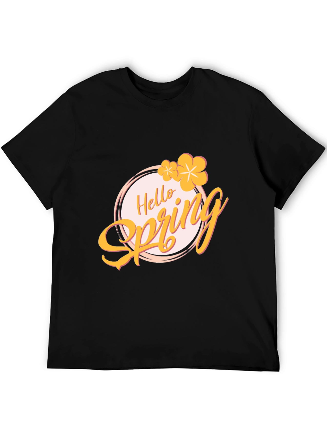 Black Hello Spring Graphic Tee view 5