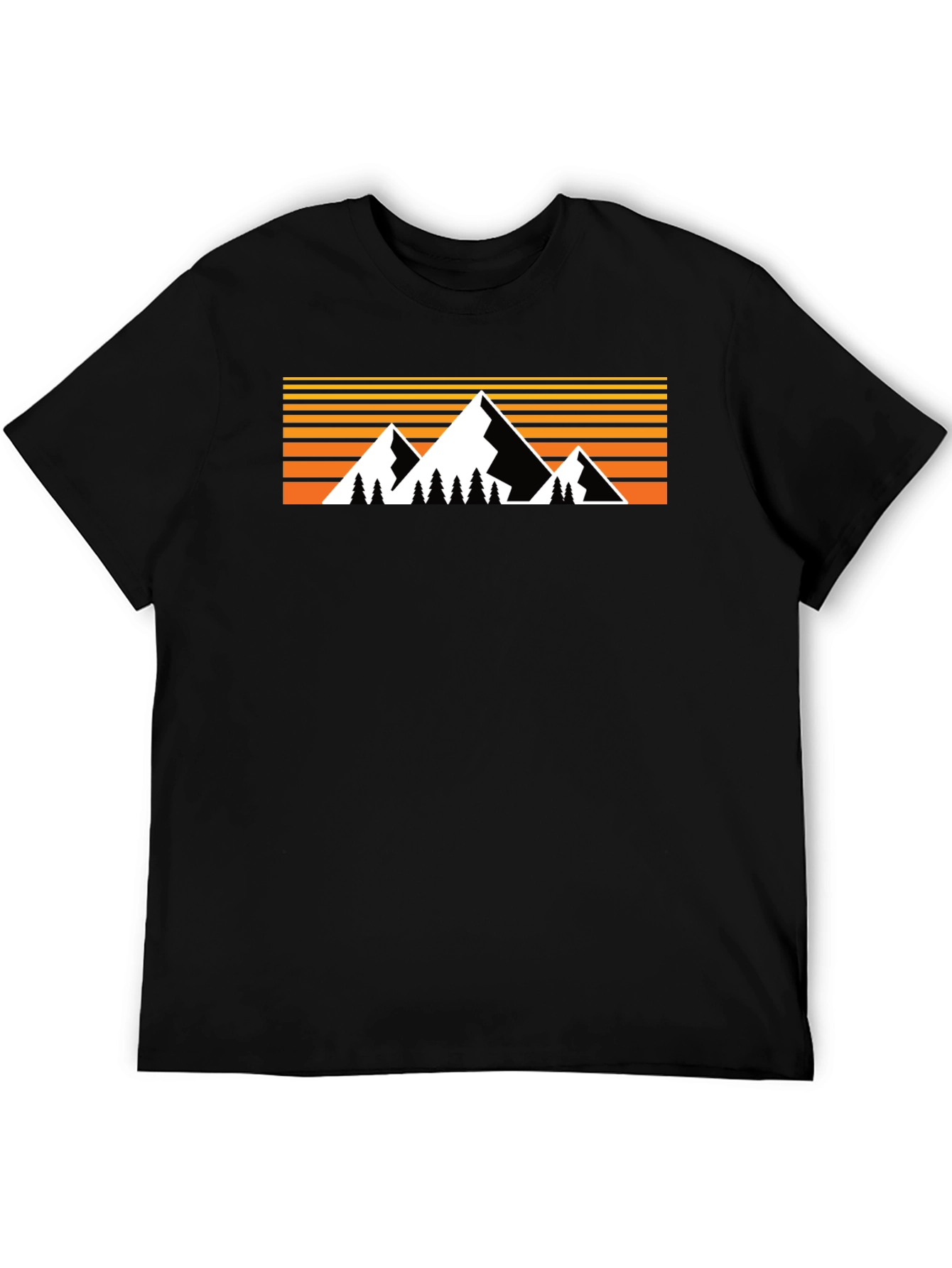 Black Mountain Sunset Graphic T-Shirt - Nature Inspired Design view 5