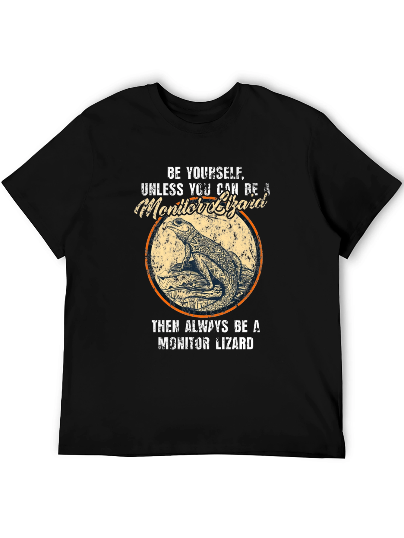 Black Monitor Lizard Graphic T-Shirt view 5