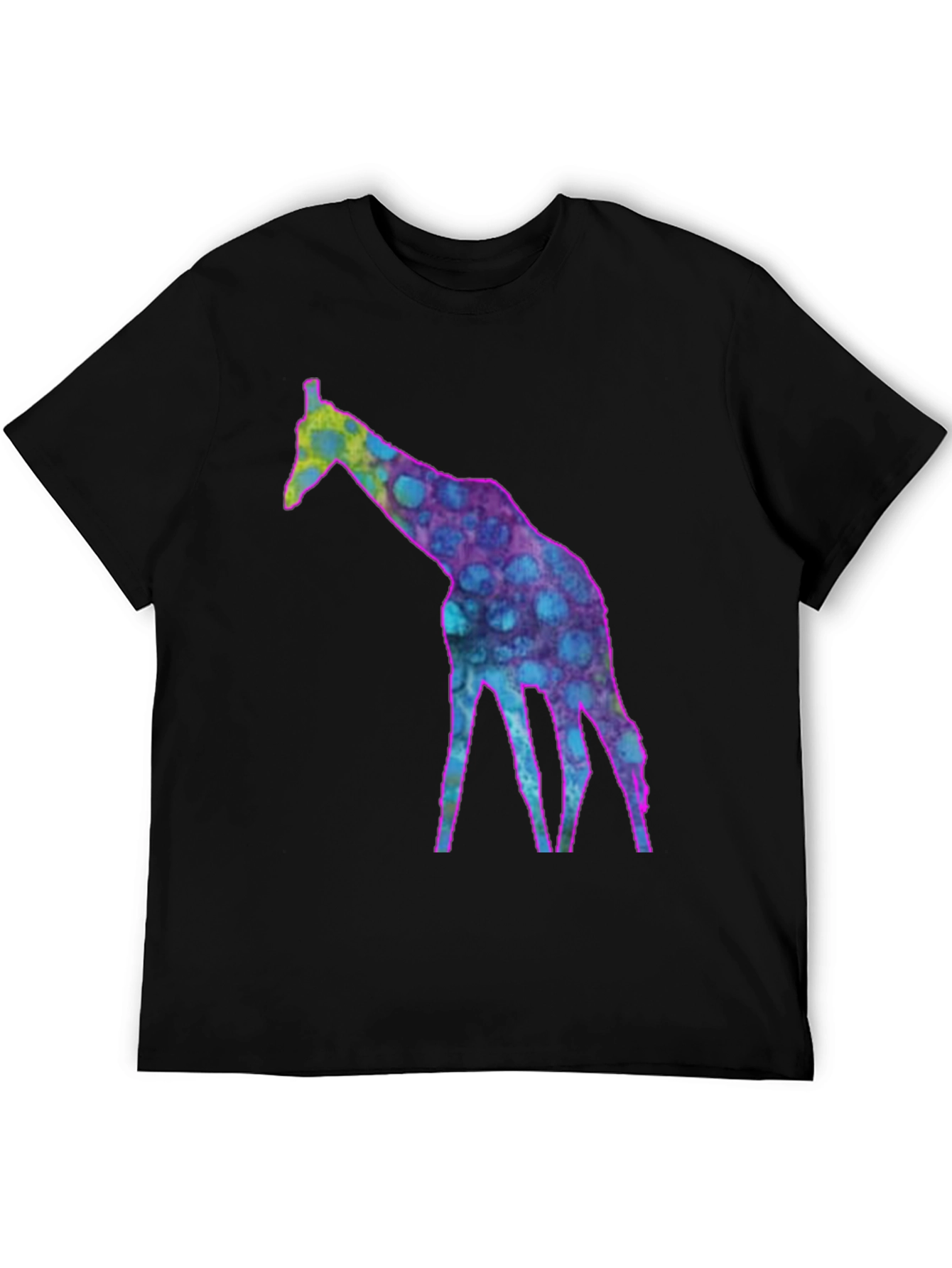 Black Cool Giraffe Graphic Tee - Funky Fashion T-Shirt view 5