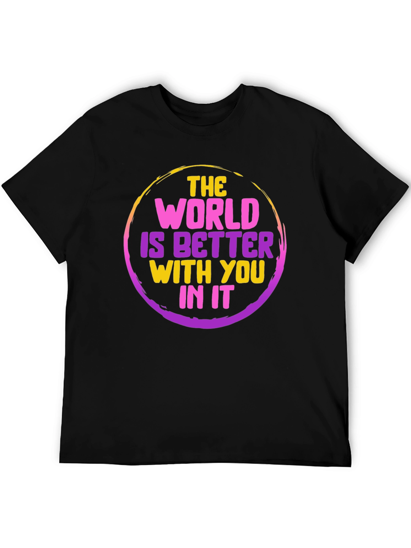 Black Inspirational "World is Better" Graphic Tee view 5