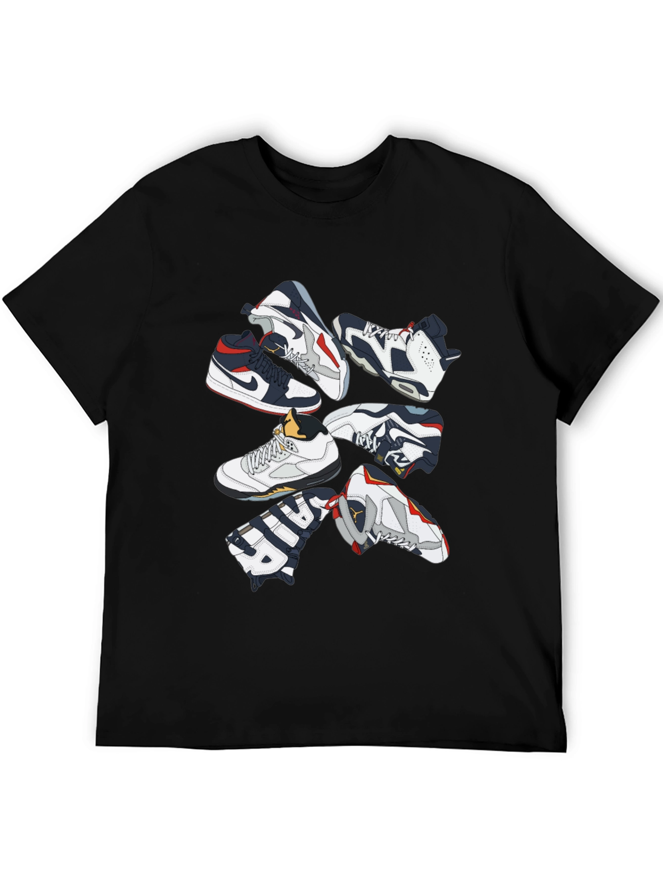 Black Sneakerhead Crew Neck Graphic T-Shirt view 5